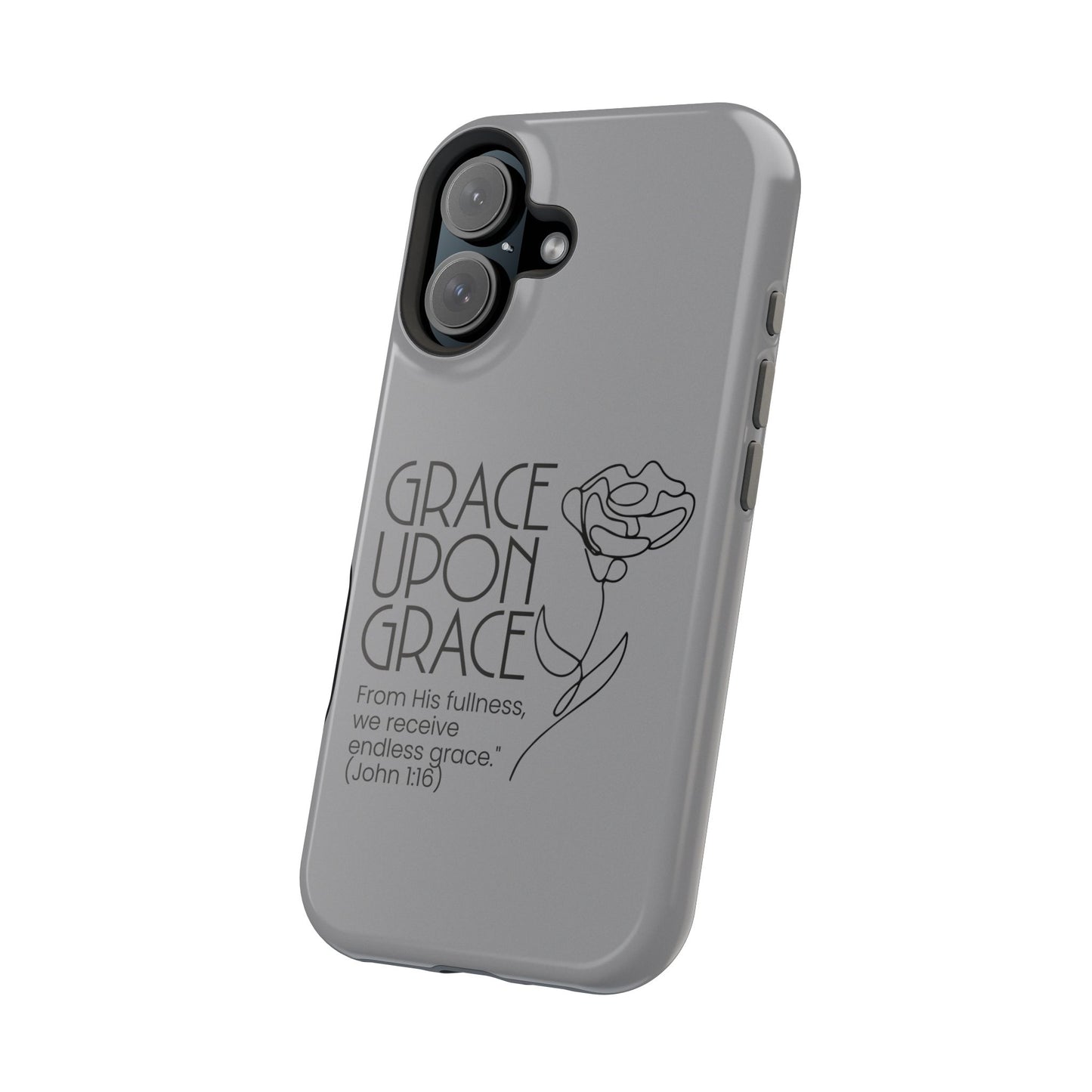 Inspirational Magnetic Phone Case - 'Grace Upon Grace' Design