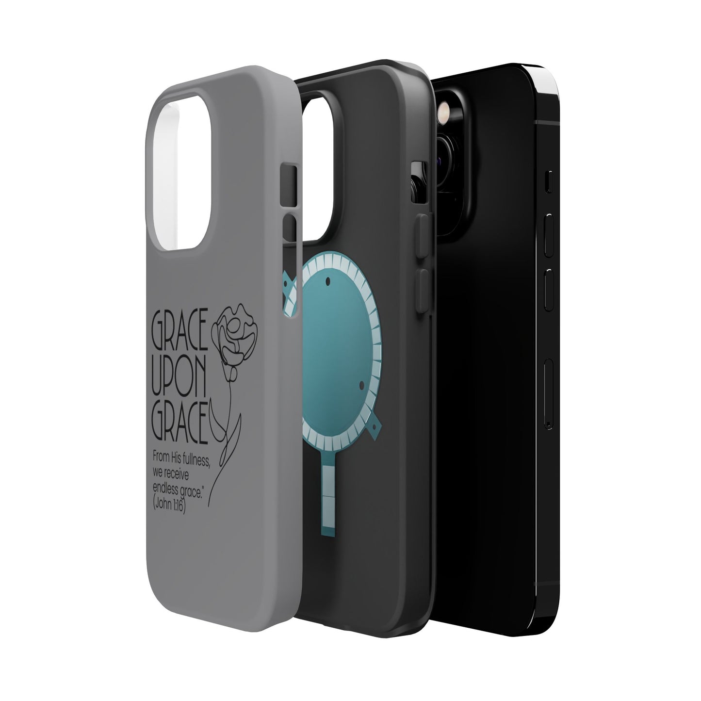Inspirational Magnetic Phone Case - 'Grace Upon Grace' Design
