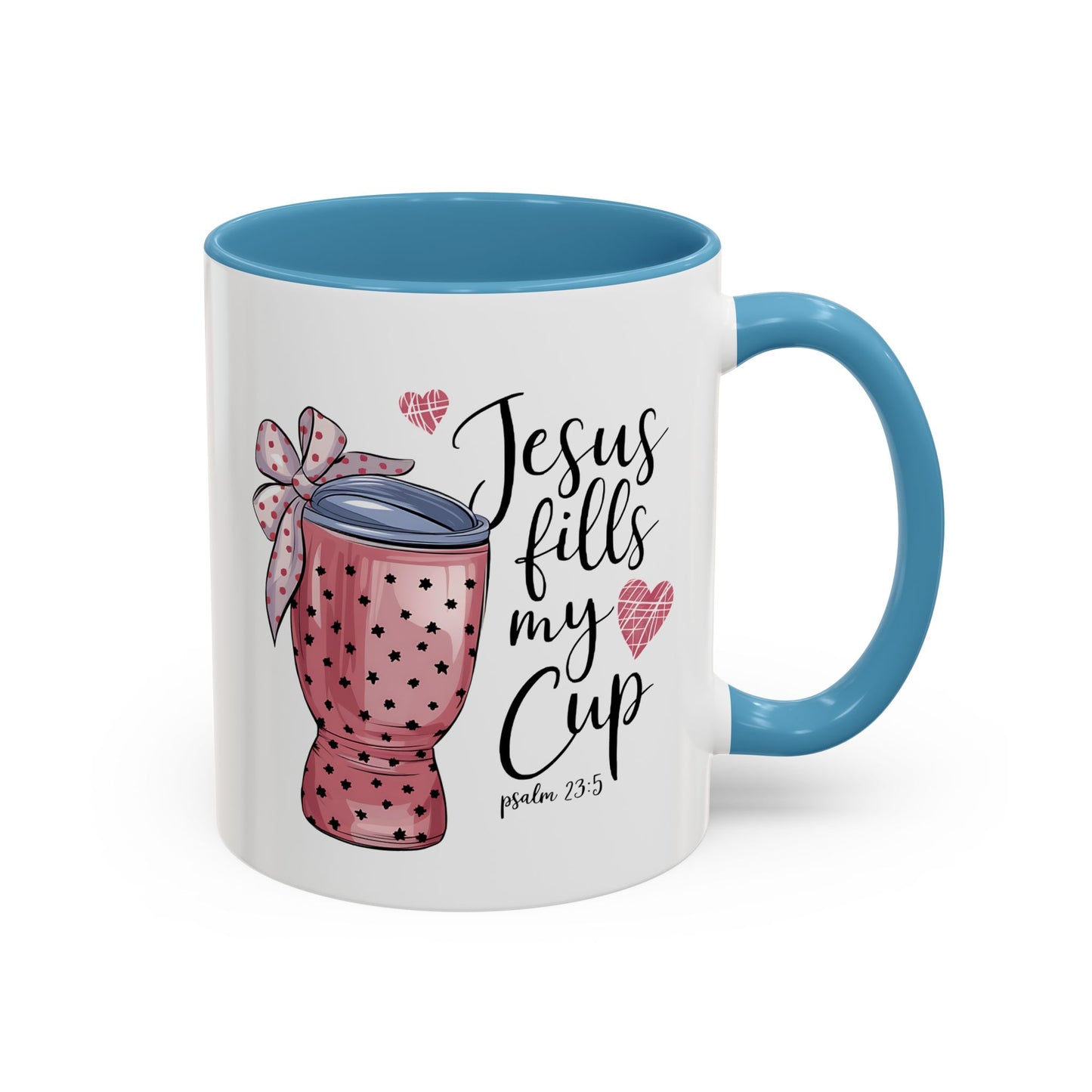 Inspirational Coffee Mug, Stylish Pink Polka Dot Design, Perfect for Christian Gifts, Motivational Drinkware, Home & Office Decor