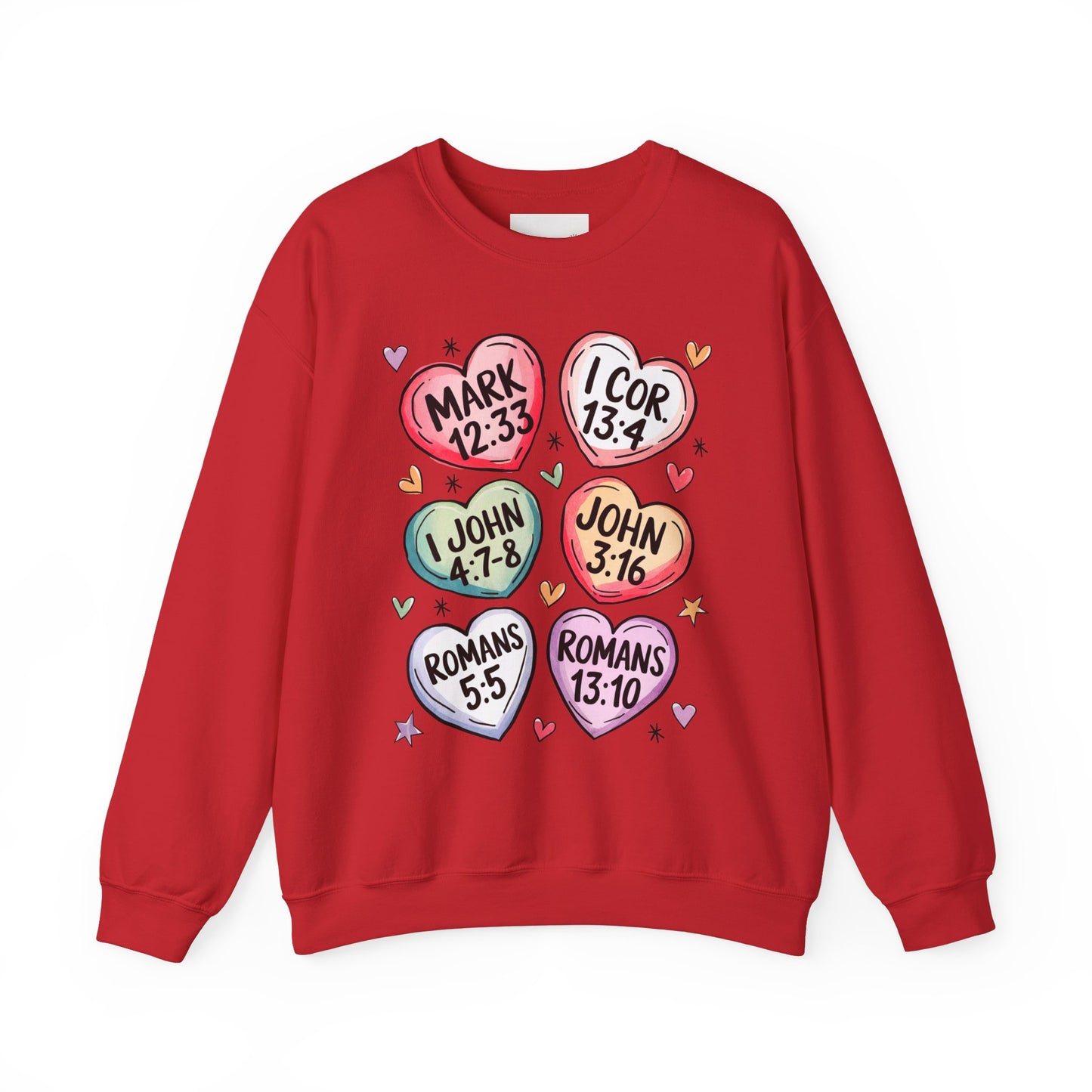 Faith & Love Crewneck Sweatshirt, Cozy Scripture Sweatshirt for Religious Gatherings, Inspirational Gift, Church Outing, Daily Comfort