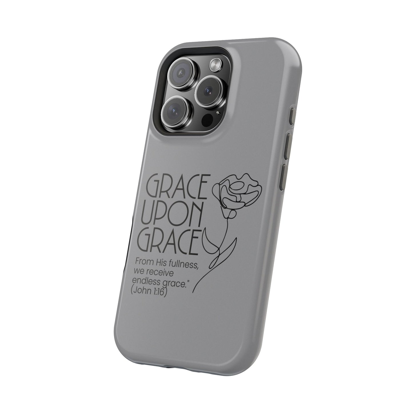 Inspirational Magnetic Phone Case - 'Grace Upon Grace' Design