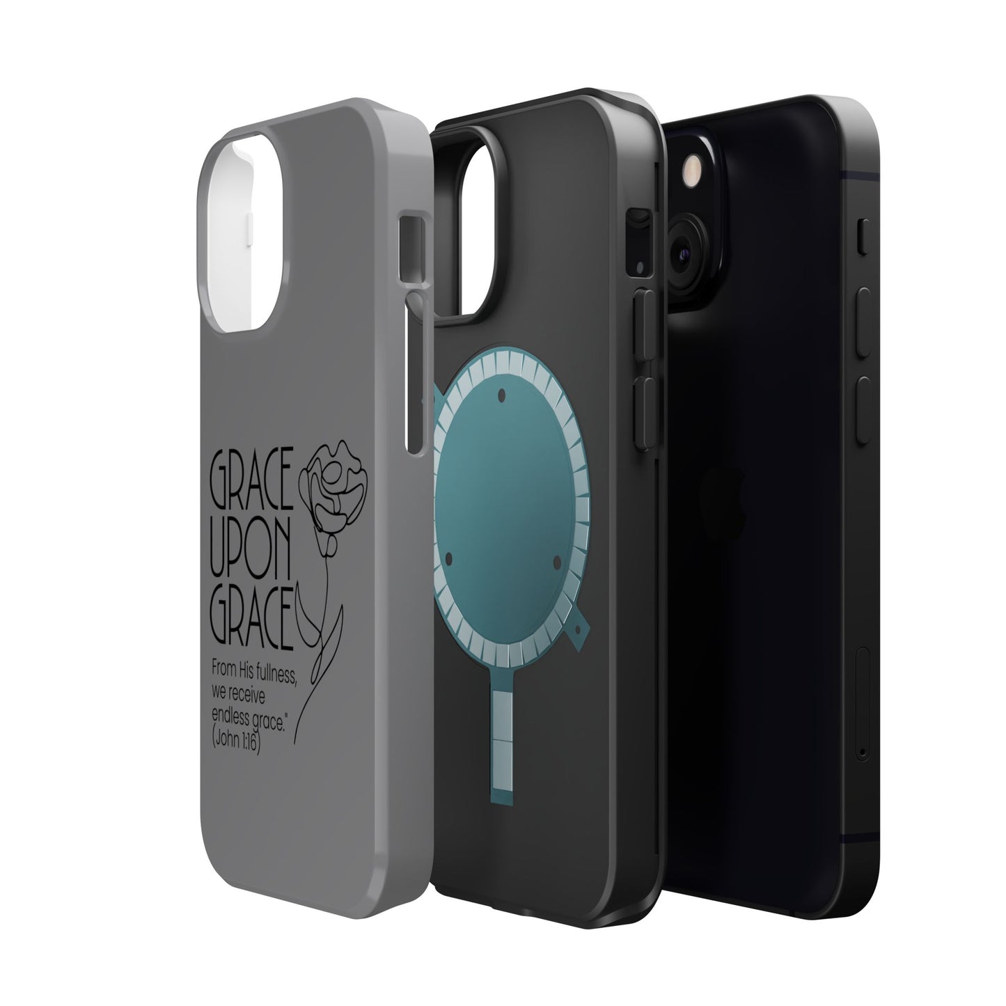 Inspirational Magnetic Phone Case - 'Grace Upon Grace' Design