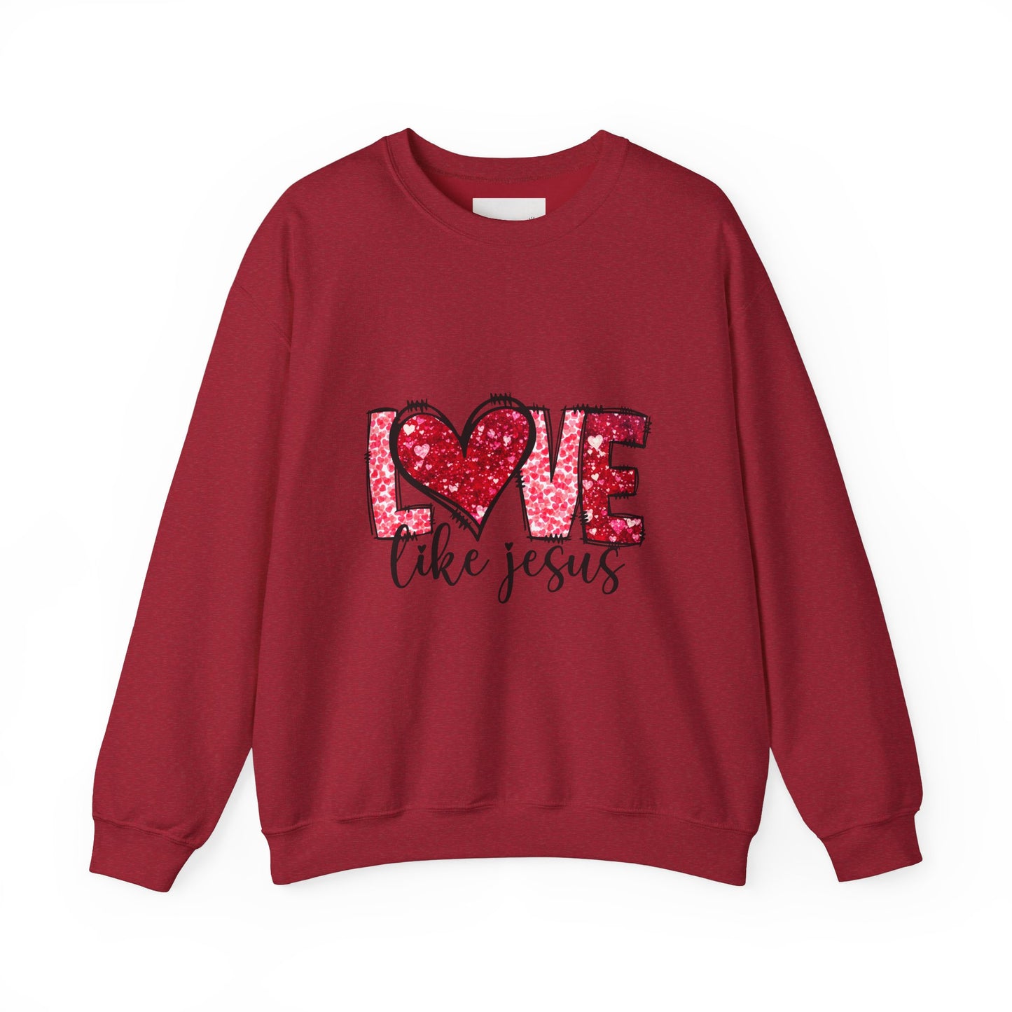 Love Like Jesus Crewneck Sweatshirt, Faithful Christians Gift, Cozy Christian Apparel, Inspirational Sweatshirt, Religious Gifts