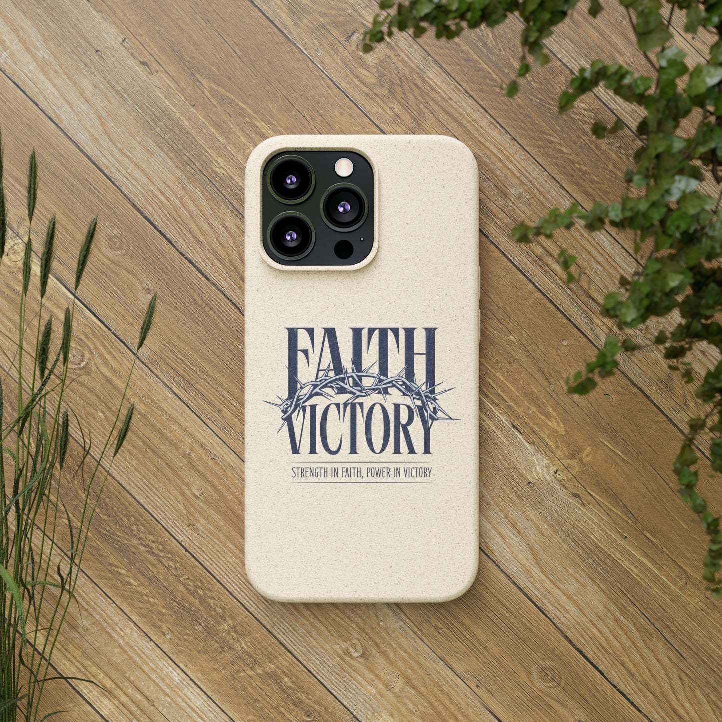Biodegradable Phone Case - Faith & Victory Design