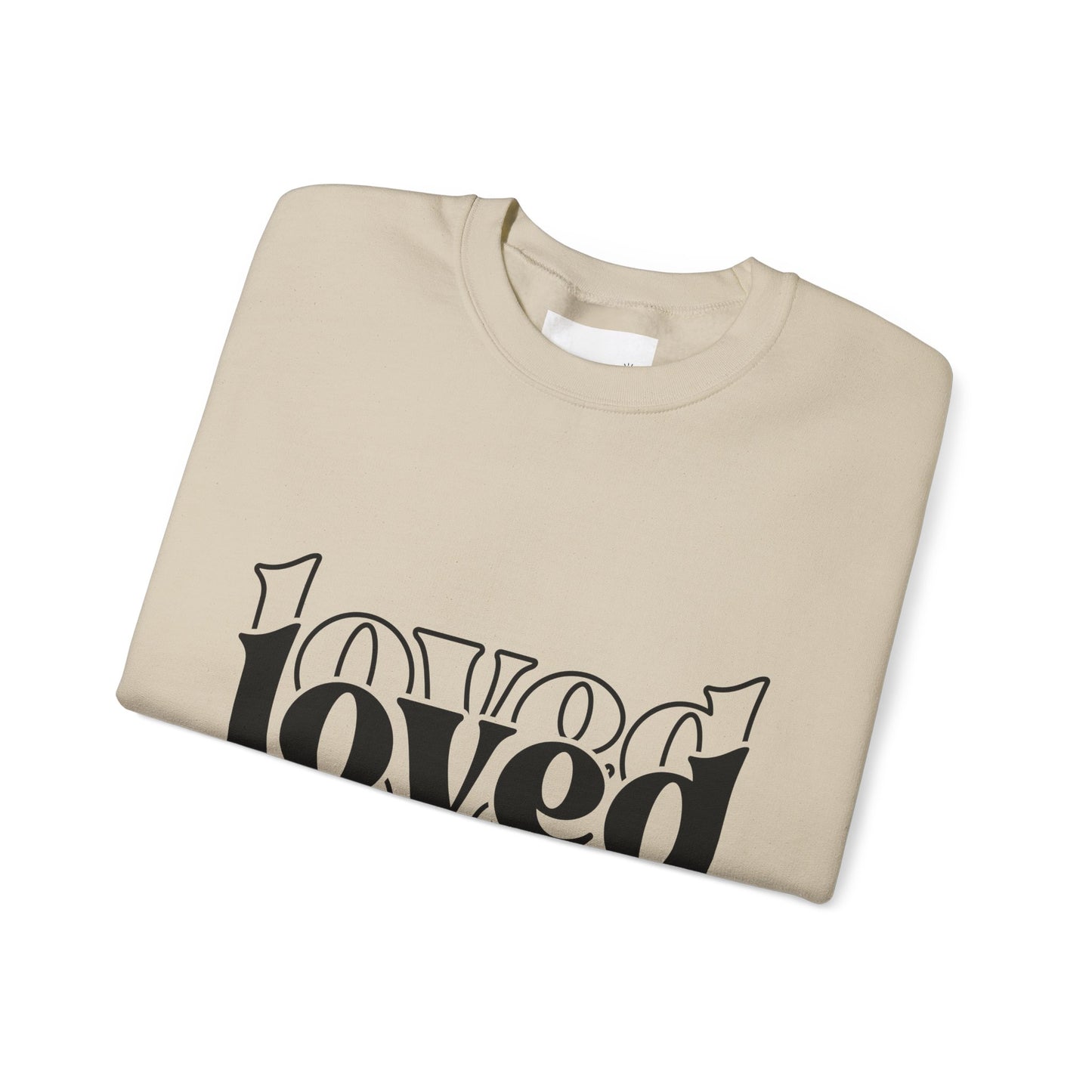 Loved Crewneck Sweatshirt | Cozy Christian Apparel, Perfect for Faith Events, Gift for Her, Church Outfits, Inspirational Fashion