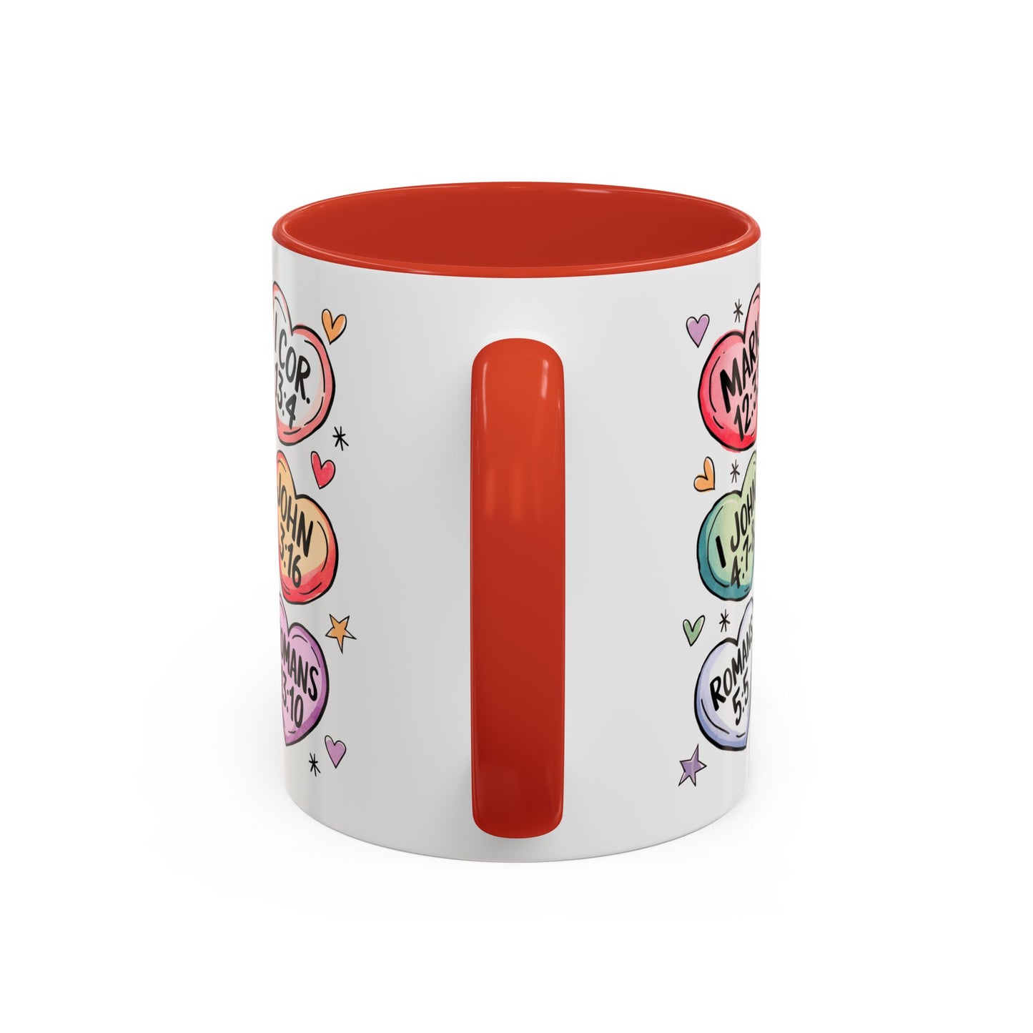 Colorful Bible Verse Coffee Mug | Cute Gift for Christians | Inspirational Drinkware | Heart Design | Faith-Based Tea Cups, Religious Gifts,