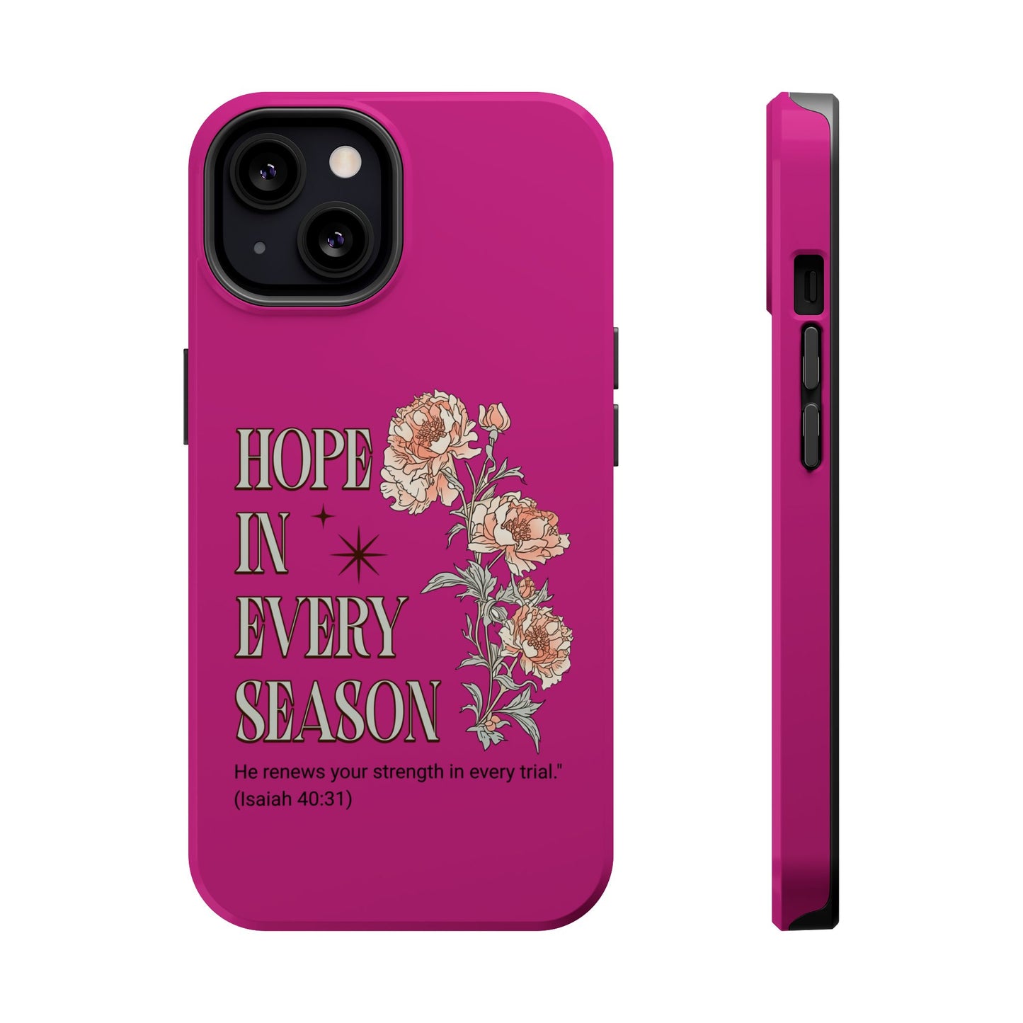 Inspirational Floral Magnetic Tough Case - "Hope in Every Season"