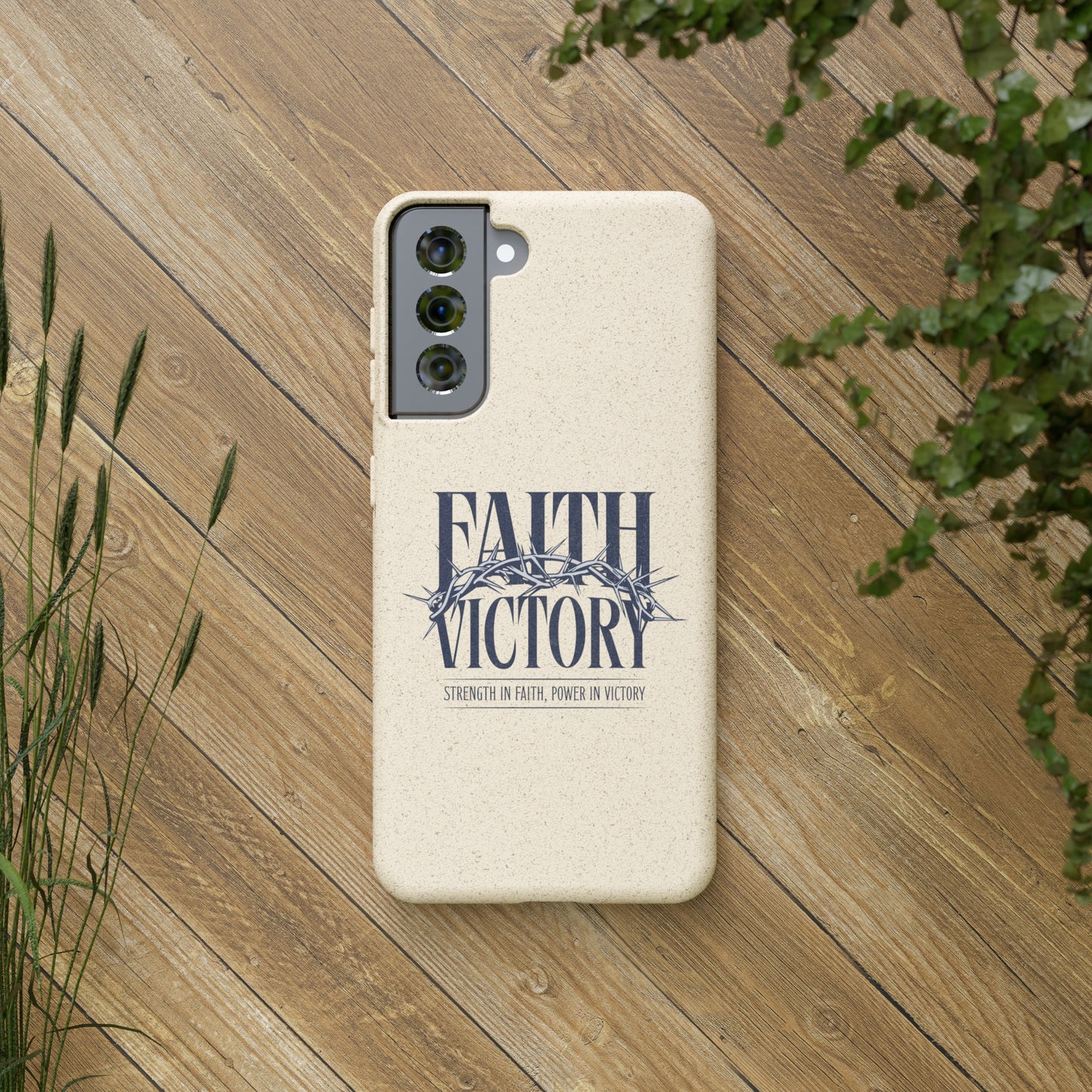 Biodegradable Phone Case - Faith & Victory Design