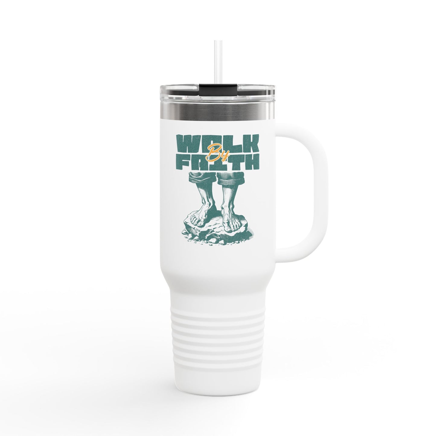 Motivational Insulated Travel Mug - 40oz Outdoor Adventure Cup