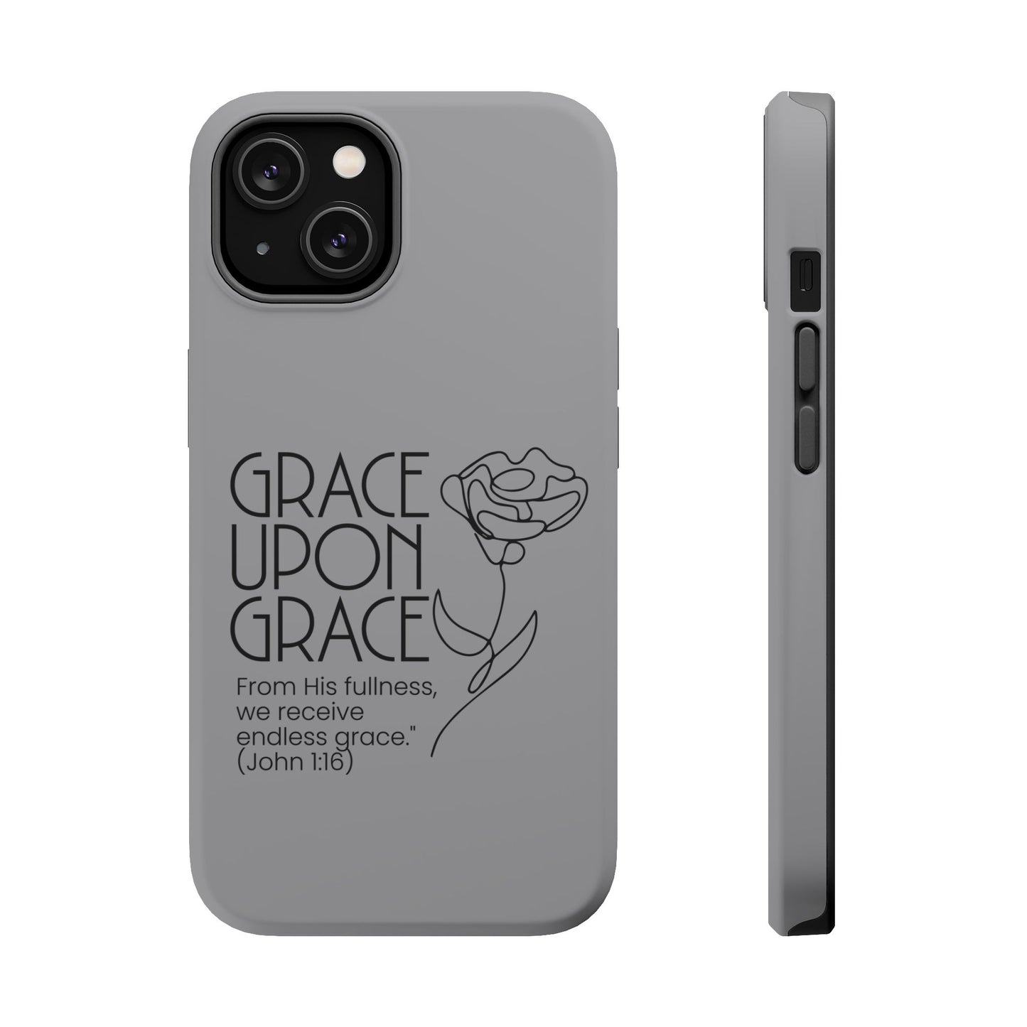 Inspirational Magnetic Phone Case - 'Grace Upon Grace' Design