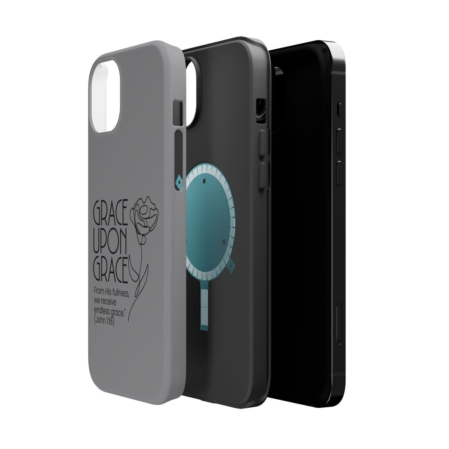 Inspirational Magnetic Phone Case - 'Grace Upon Grace' Design