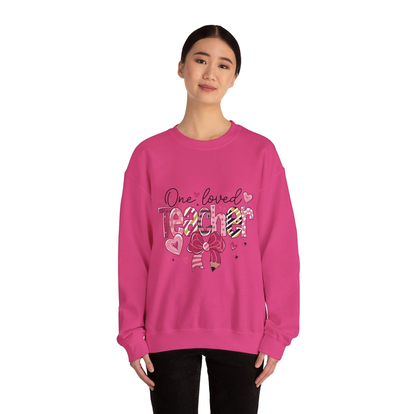 One Loved Teacher Sweatshirt, Gift for Teacher, Educational Apparel, Teacher Appreciation, Classroom Style, Unisex Crewneck