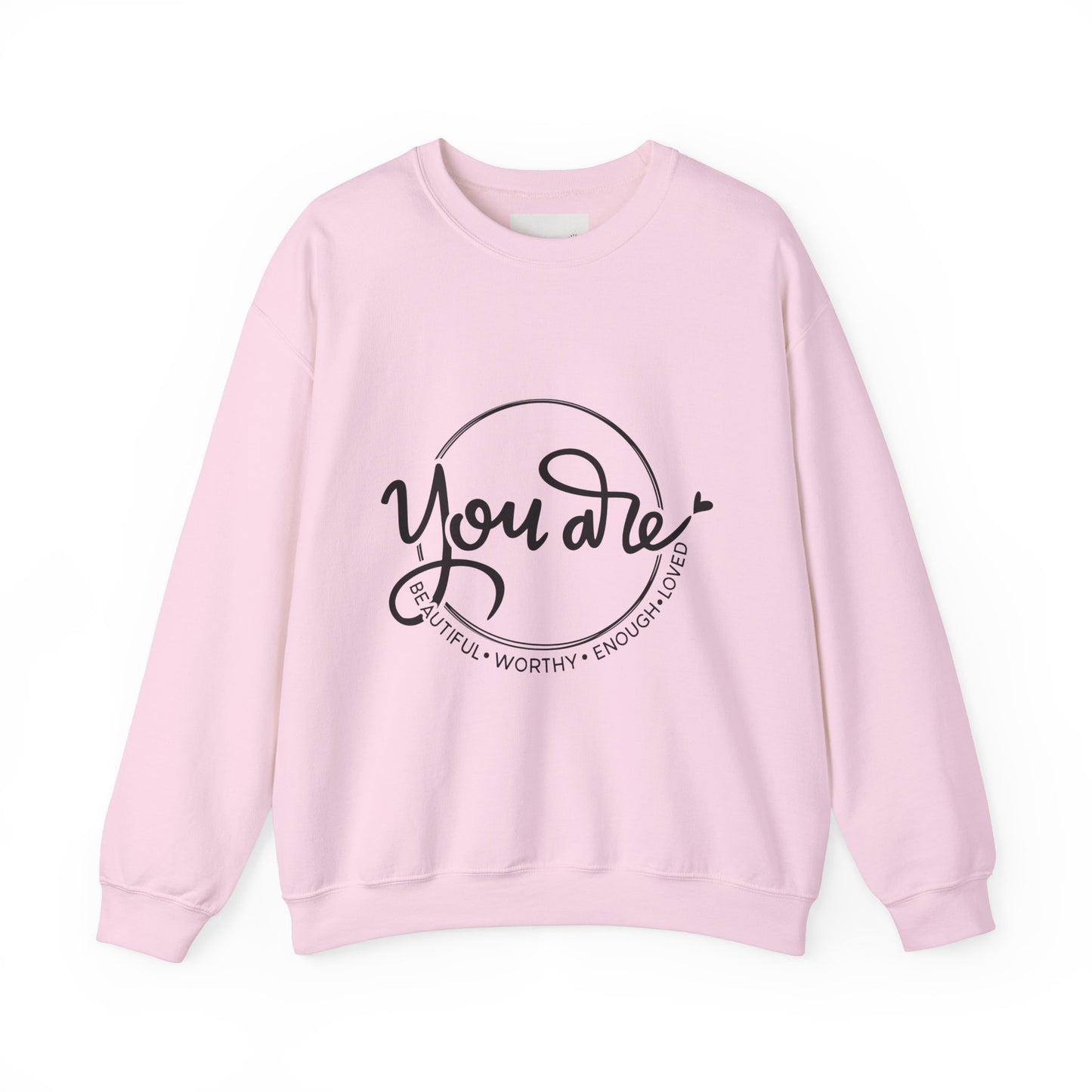 You Are Beautiful Crewneck Sweatshirt, Motivational Sweatshirt, Gifts for Her, Self-Love Apparel, Inspirational Clothing