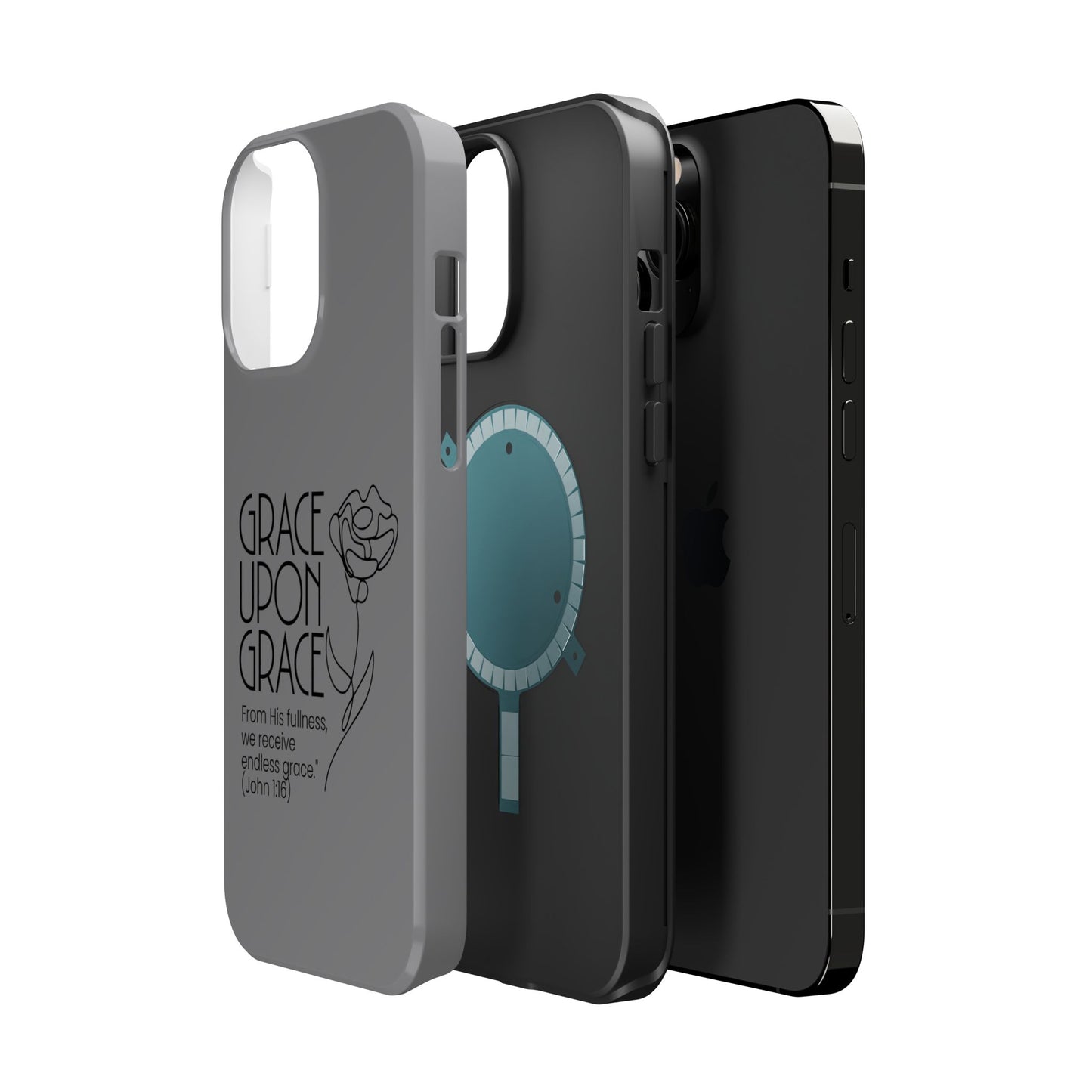 Inspirational Magnetic Phone Case - 'Grace Upon Grace' Design