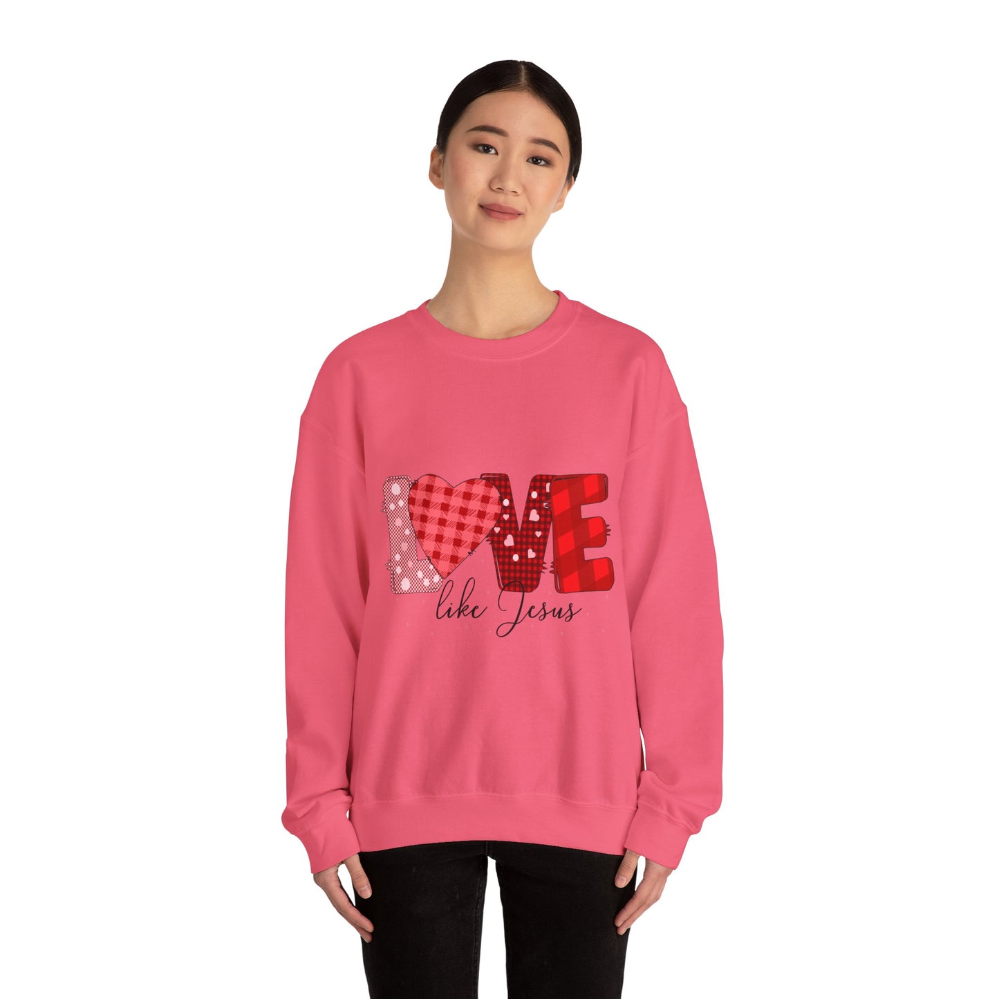 Love Like Jesus Sweatshirt | Cozy Crewneck for Faith & Love | Perfect for Easter, Valentine's Day, Christian Gifts, Casual Wear, Bible Study