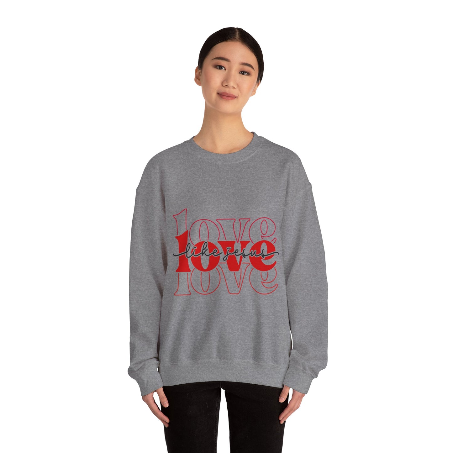Love Like Jesus Unisex Crewneck Sweatshirt, Cozy Gift for Friends, Casual Wear, Birthday, Valentine's Day, Friendship Apparel