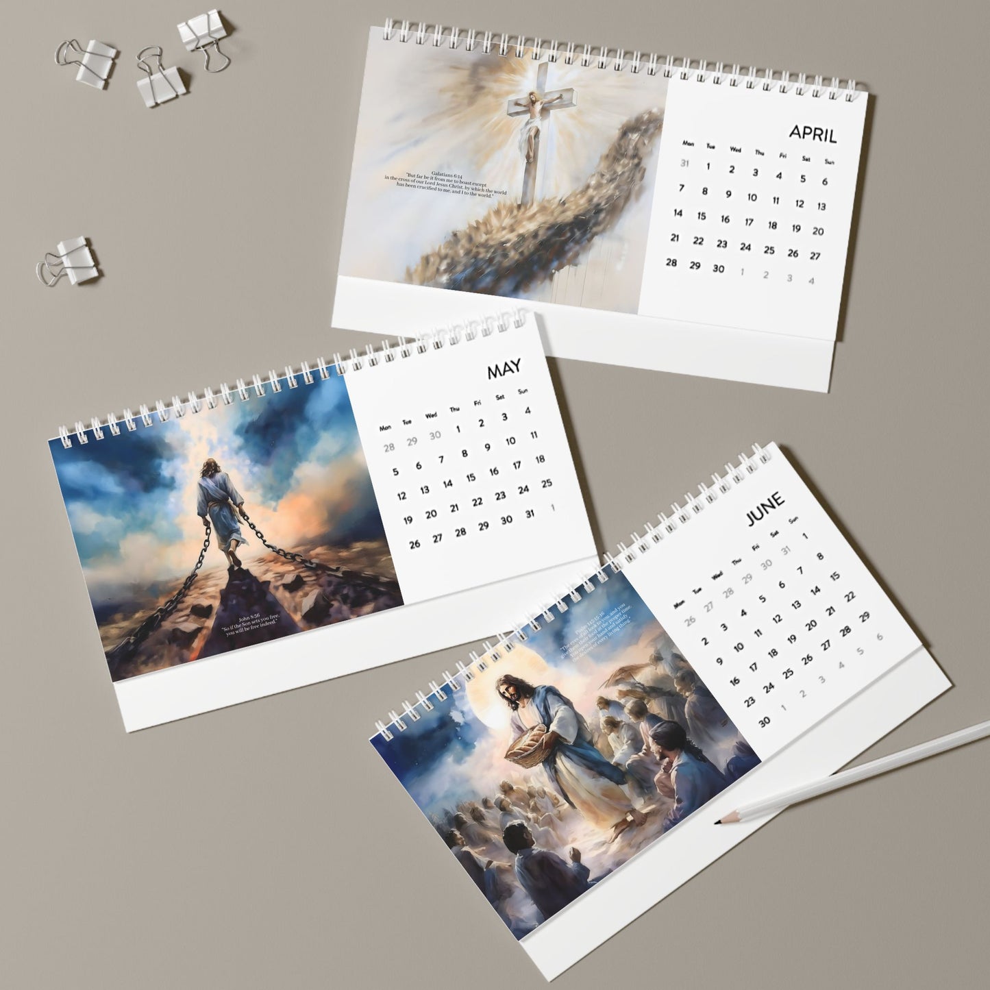 Desk Calendar (2025 grid)