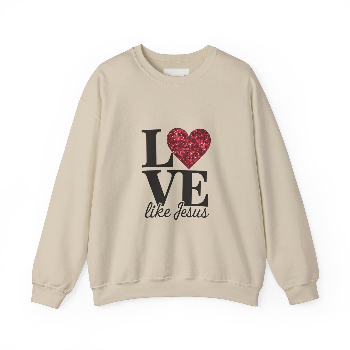 Love Like Jesus Crewneck Sweatshirt, Cozy Christian Apparel, Faith-Based Gift, Religious Fashion, Unisex Sweatshirt