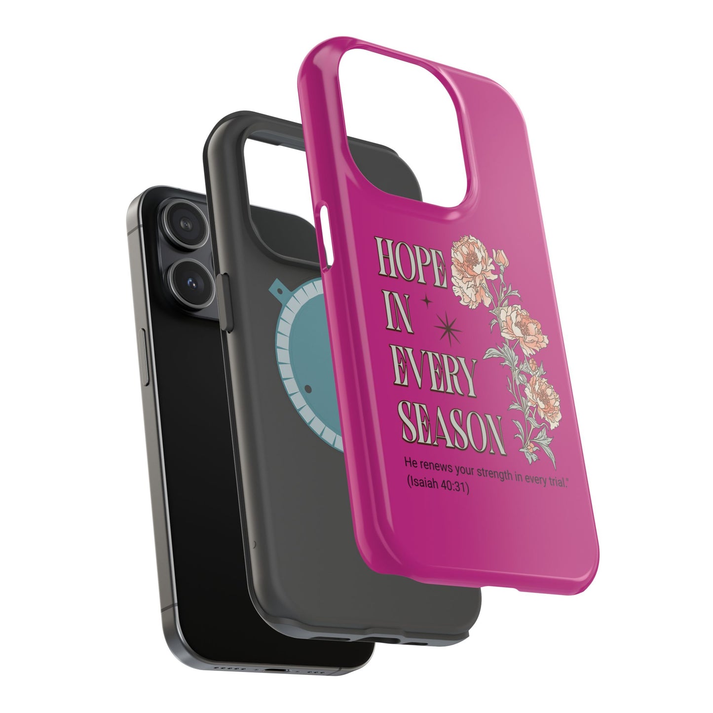 Inspirational Floral Magnetic Tough Case - "Hope in Every Season"