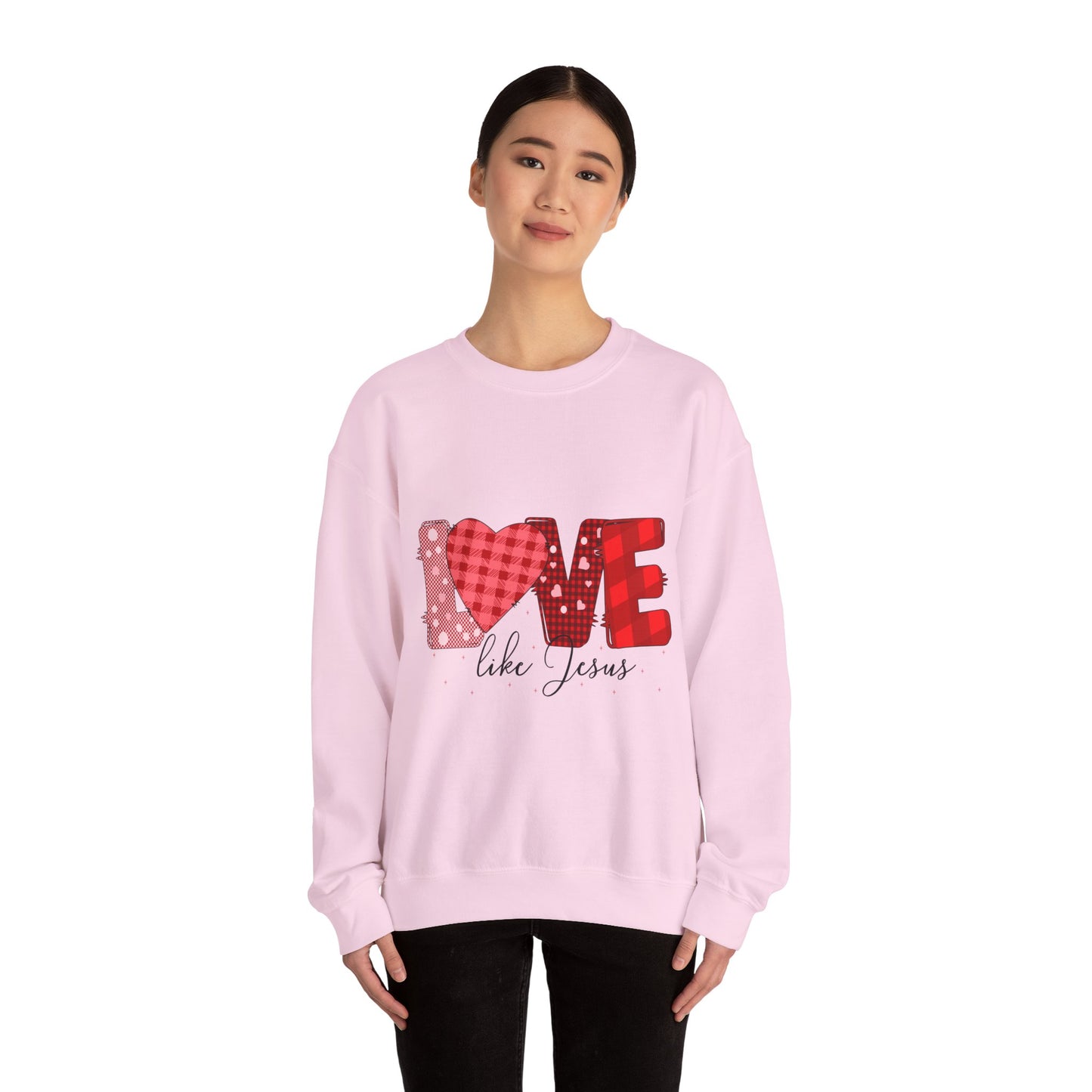 Love Like Jesus Sweatshirt | Cozy Crewneck for Faith & Love | Perfect for Easter, Valentine's Day, Christian Gifts, Casual Wear, Bible Study