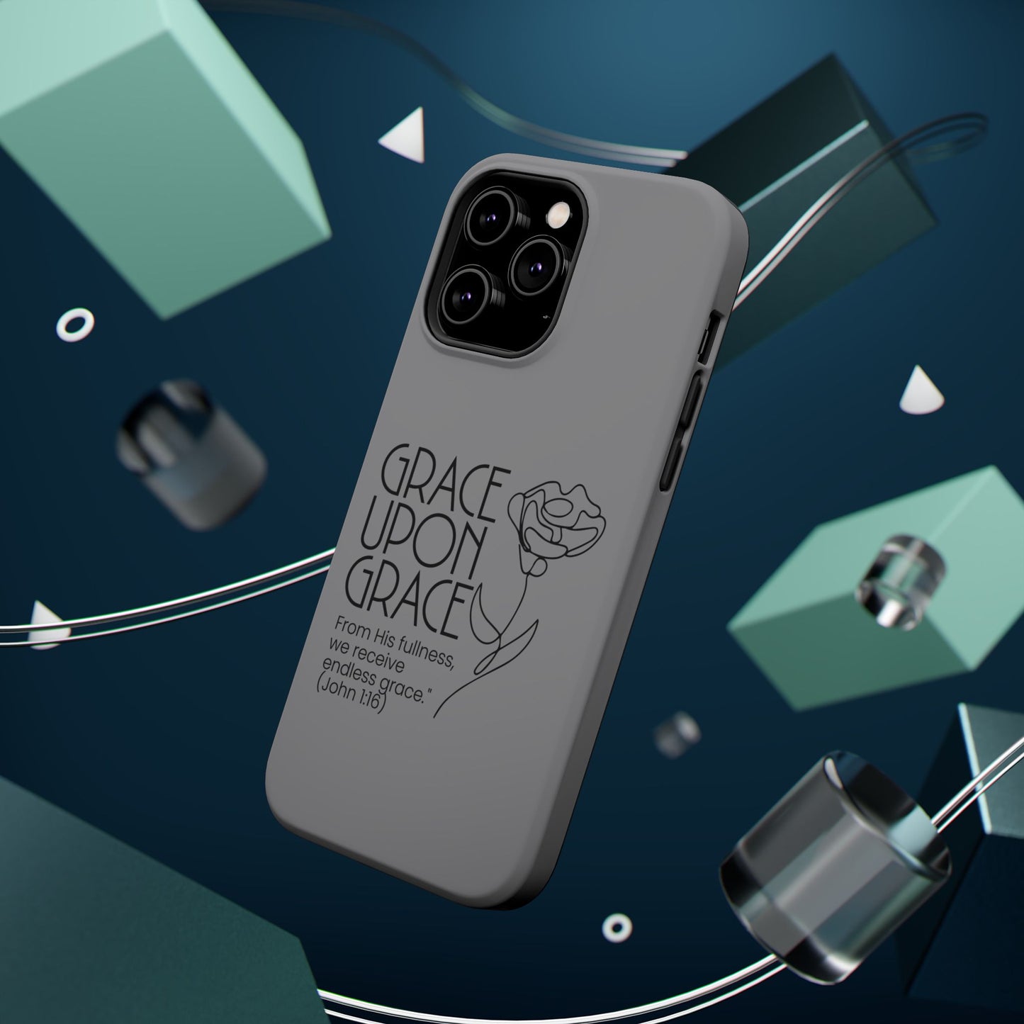 Inspirational Magnetic Phone Case - 'Grace Upon Grace' Design