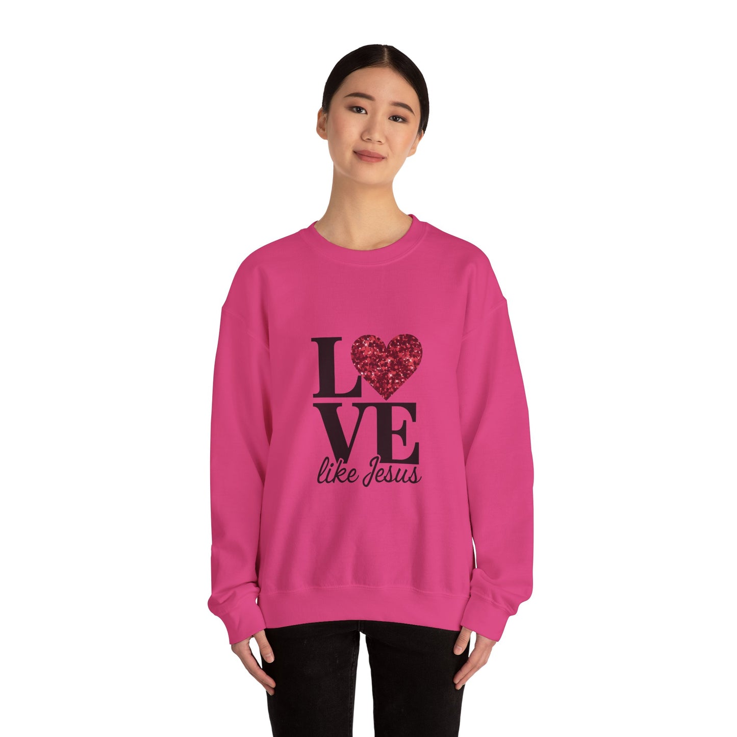 Love Like Jesus Crewneck Sweatshirt, Cozy Christian Apparel, Faith-Based Gift, Religious Fashion, Unisex Sweatshirt