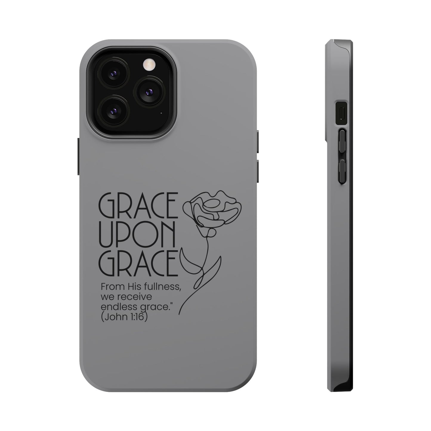 Inspirational Magnetic Phone Case - 'Grace Upon Grace' Design