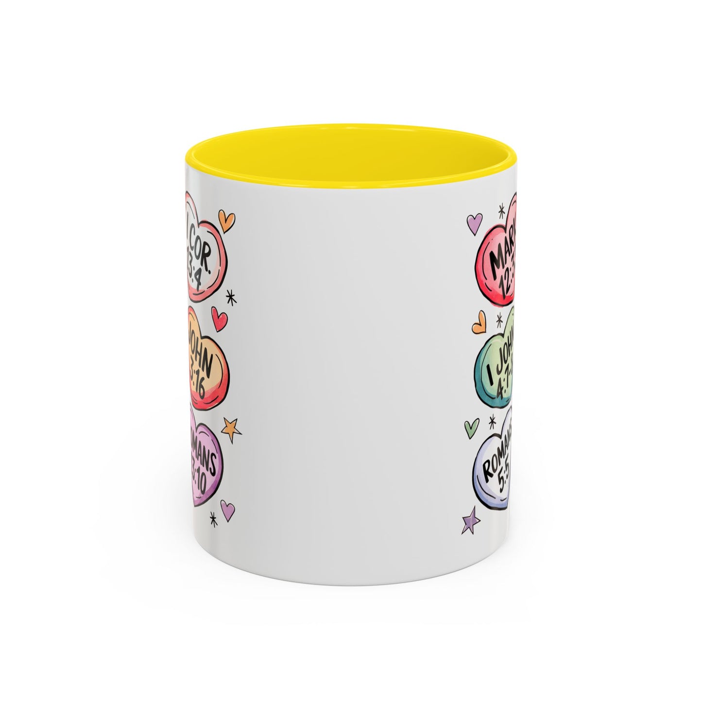 Colorful Bible Verse Coffee Mug | Cute Gift for Christians | Inspirational Drinkware | Heart Design | Faith-Based Tea Cups, Religious Gifts,