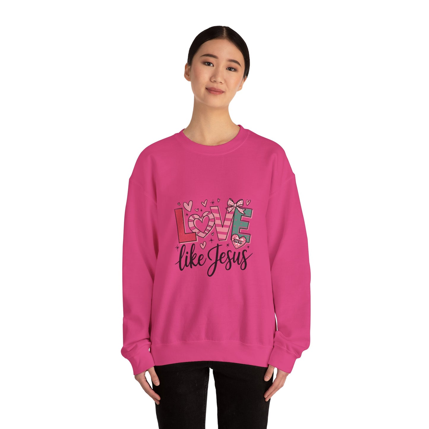 Love Like Jesus Sweatshirt, Cozy Unisex Crewneck, Christian Gift, Inspirational Apparel, Faith-Based Fashion, Spring & Winter Wear