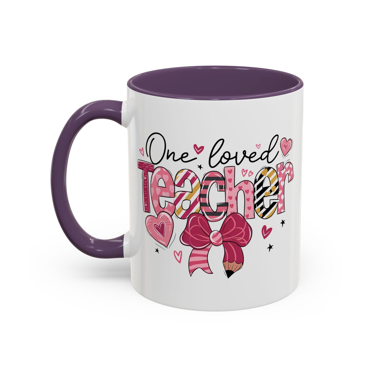 Cute Teacher Coffee Mug - One Loved Teacher Gift, Teacher Appreciation, Back to School, Inspirational Mug, Classroom Decor