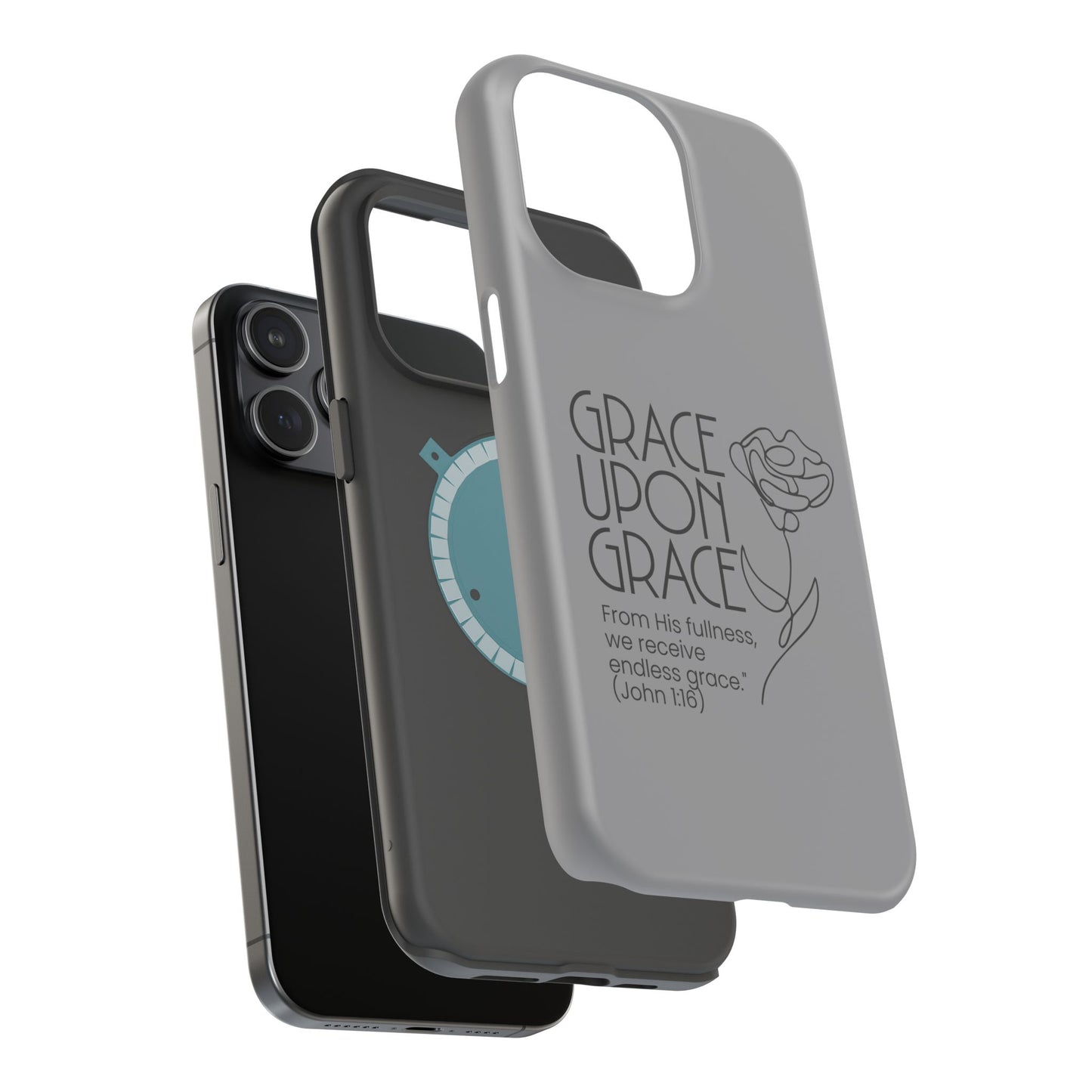 Inspirational Magnetic Phone Case - 'Grace Upon Grace' Design