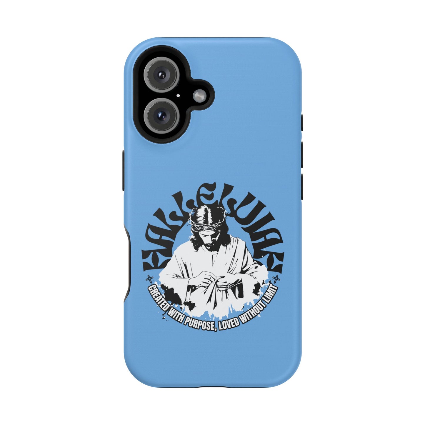 Durable Impact-Resistant Phone Case - 'Created with Purpose, Loved Without Limits' Design
