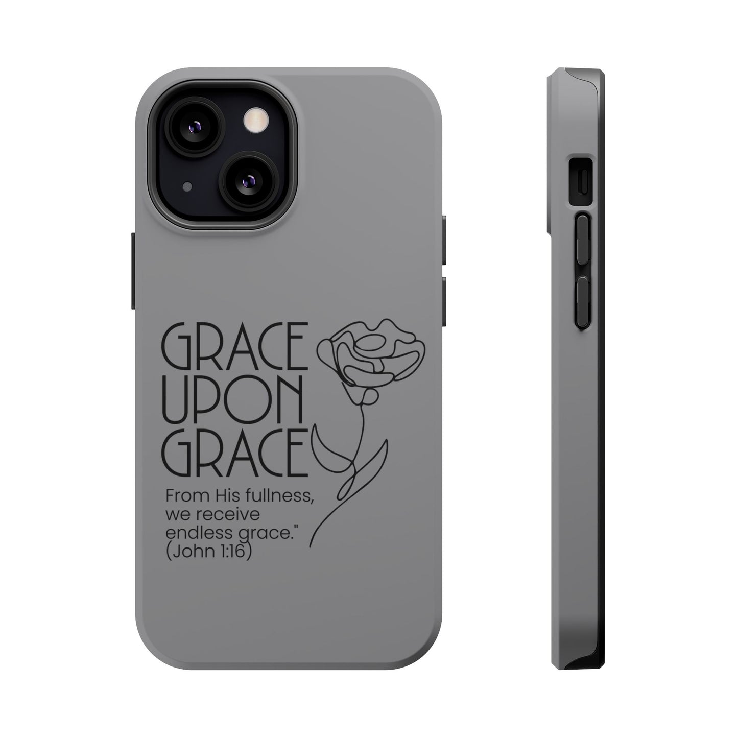 Inspirational Magnetic Phone Case - 'Grace Upon Grace' Design