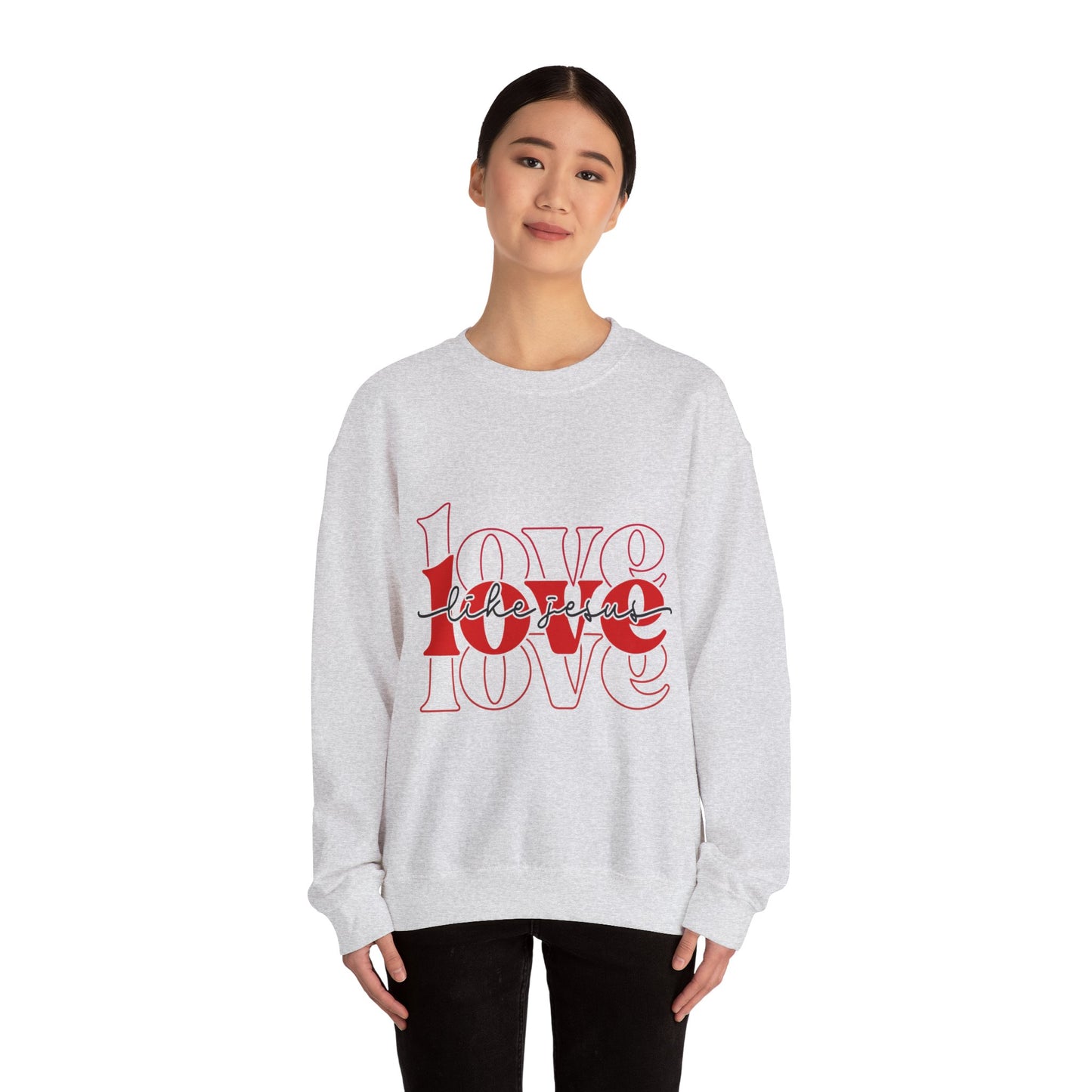 Love Like Jesus Unisex Crewneck Sweatshirt, Cozy Gift for Friends, Casual Wear, Birthday, Valentine's Day, Friendship Apparel