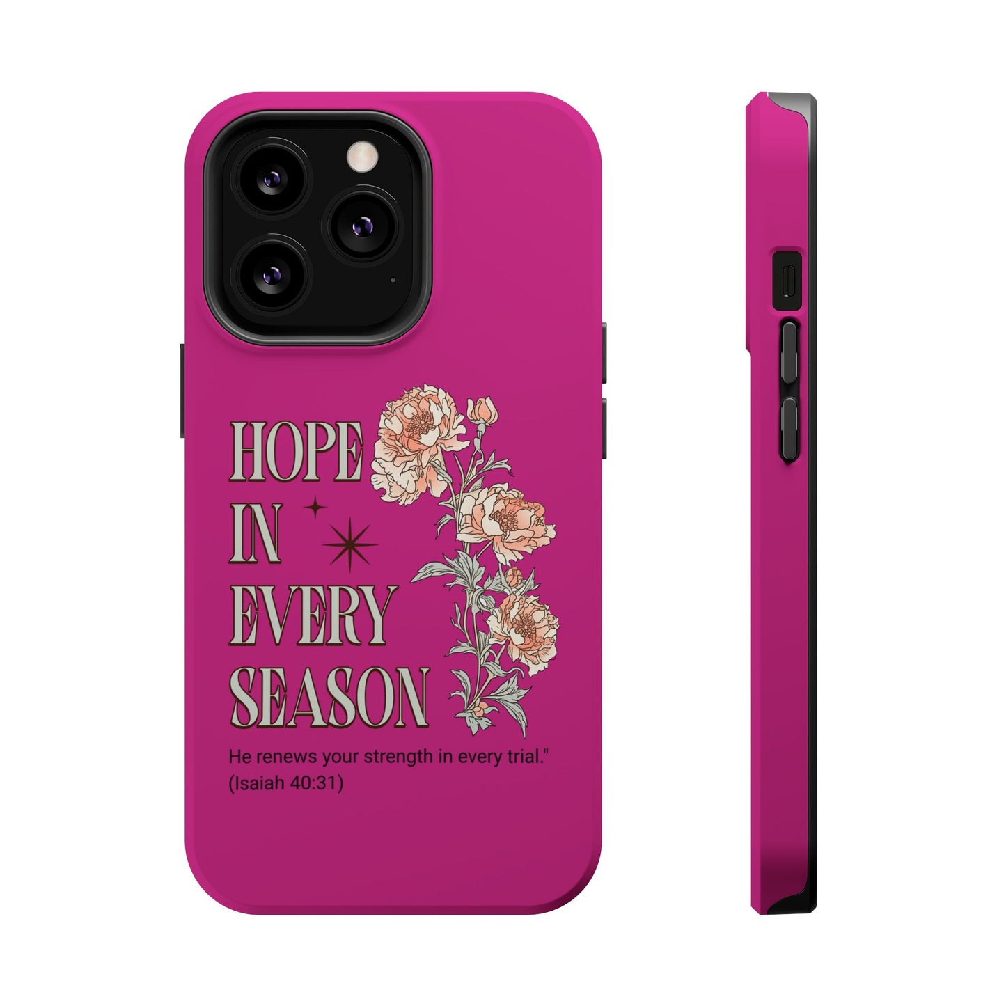 Inspirational Floral Magnetic Tough Case - "Hope in Every Season"