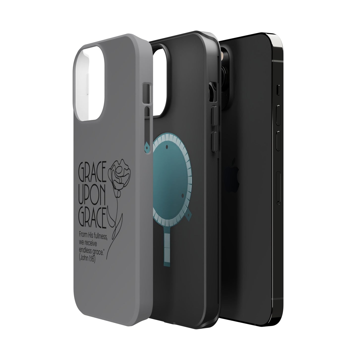 Inspirational Magnetic Phone Case - 'Grace Upon Grace' Design