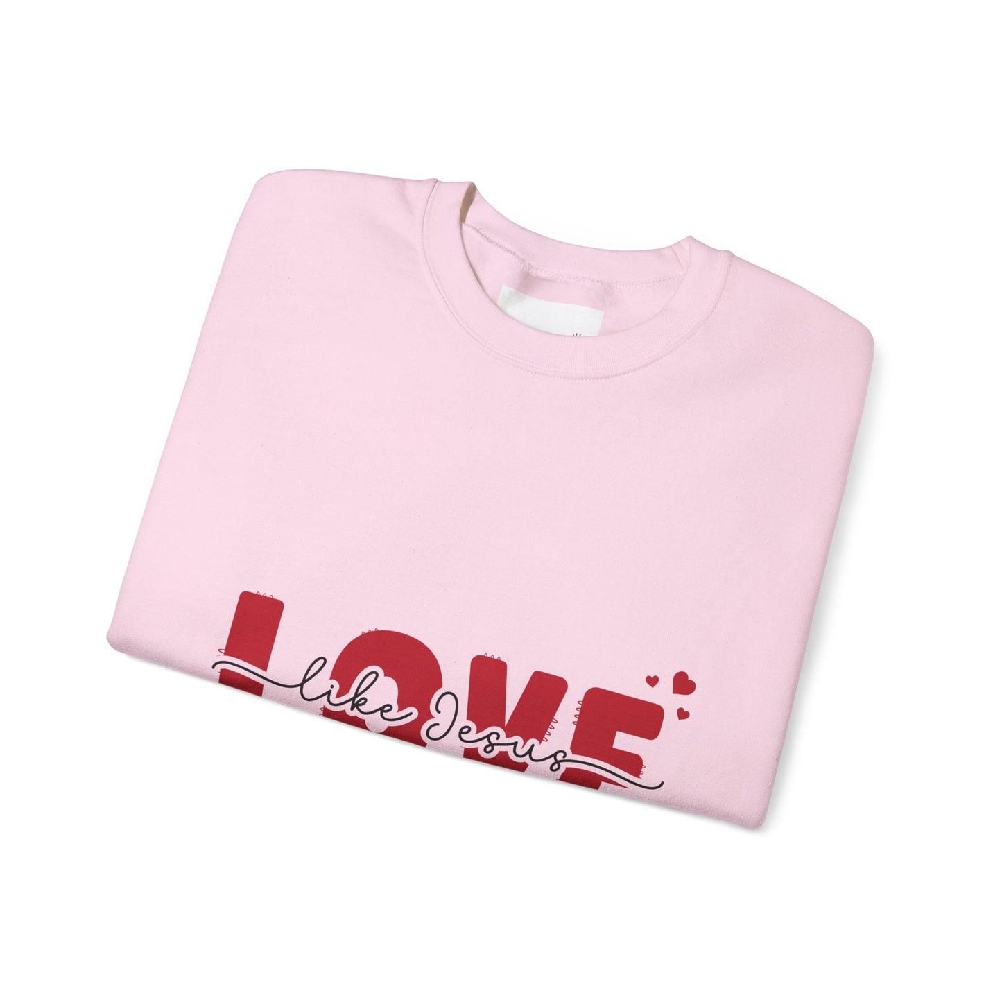 Love Like Jesus Crewneck Sweatshirt - Cozy Christian Apparel for Everyday Faith, Perfect for Gifts, Church Events, Valentine's Day