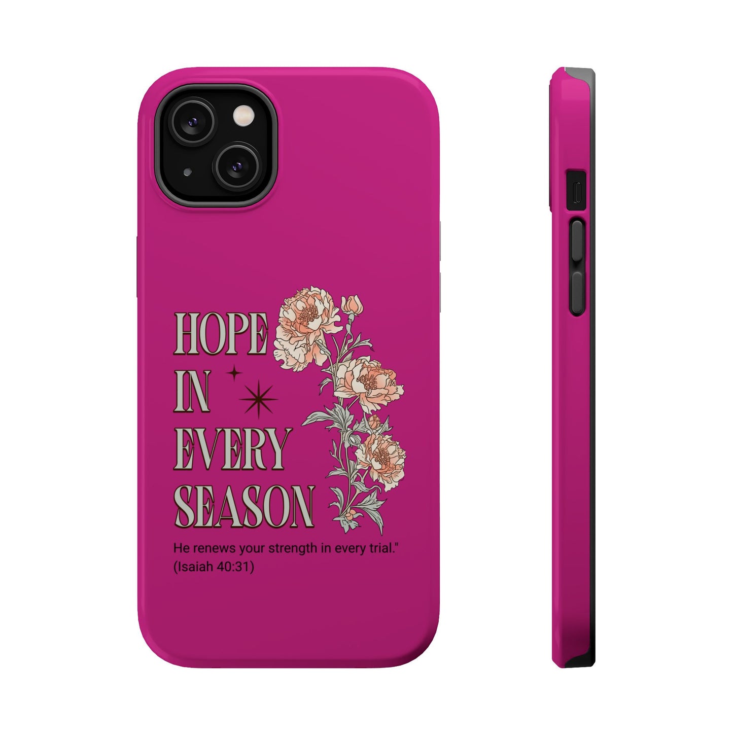 Inspirational Floral Magnetic Tough Case - "Hope in Every Season"