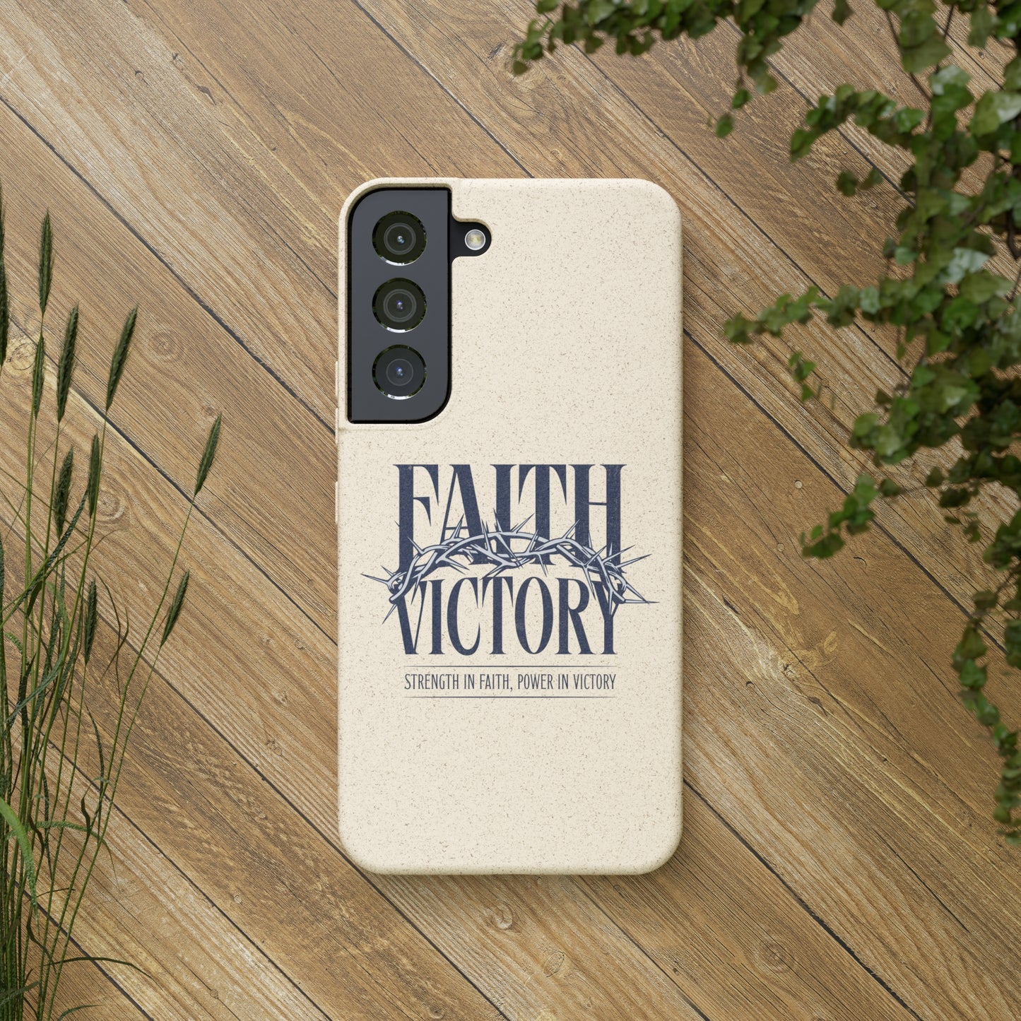 Biodegradable Phone Case - Faith & Victory Design