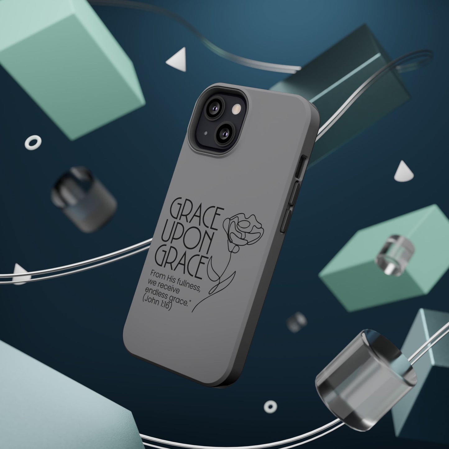 Inspirational Magnetic Phone Case - 'Grace Upon Grace' Design