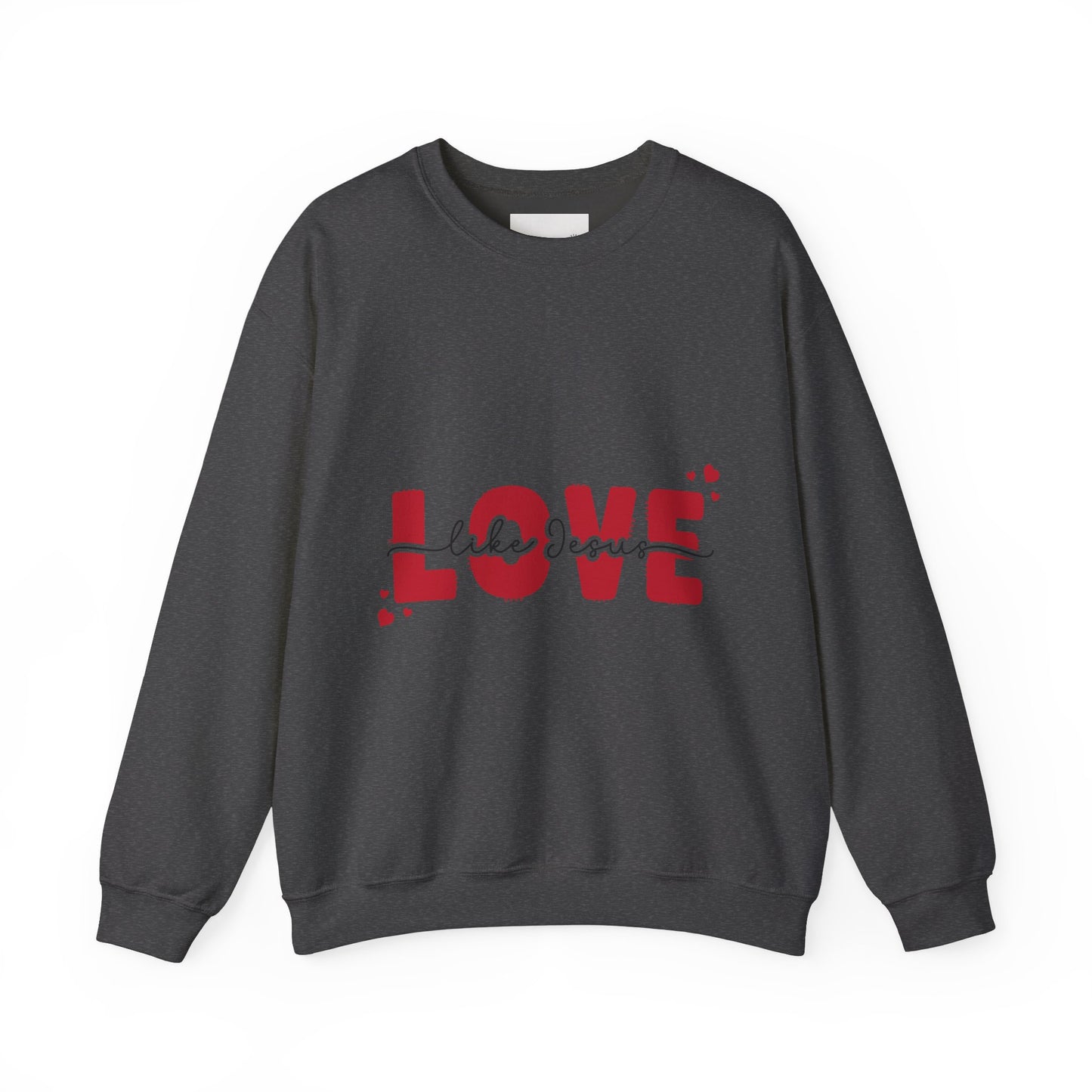 Love Like Jesus Crewneck Sweatshirt - Cozy Christian Apparel for Everyday Faith, Perfect for Gifts, Church Events, Valentine's Day