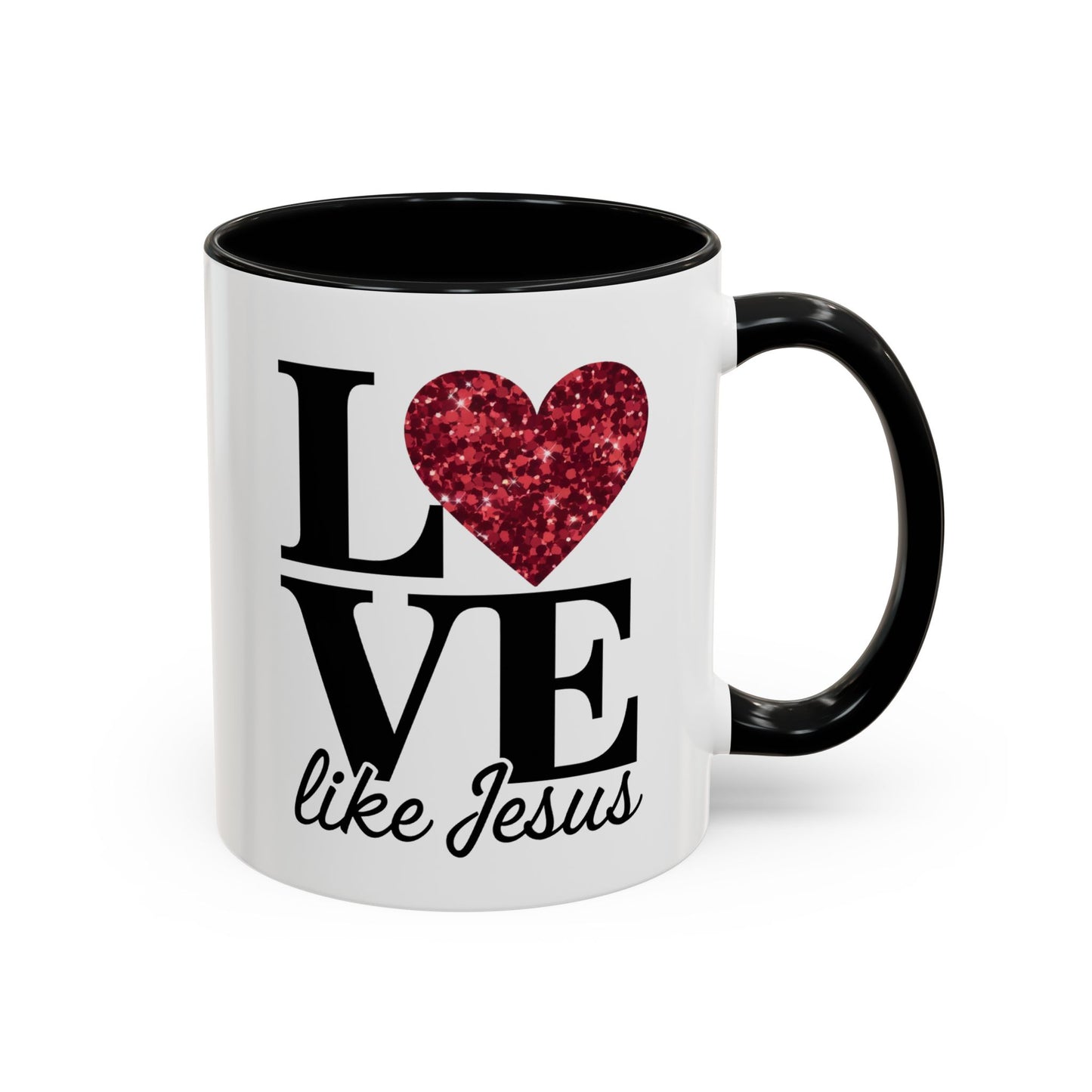 Inspirational Love Mug - Heart Design, Perfect Gift for Christians, Quotes Mug, Coffee Lover's Gift, Decorate Your Kitchen