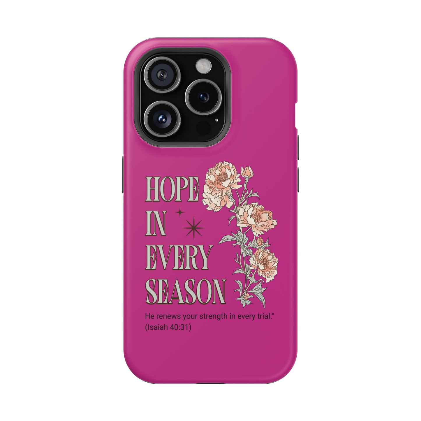 Inspirational Floral Magnetic Tough Case - "Hope in Every Season"