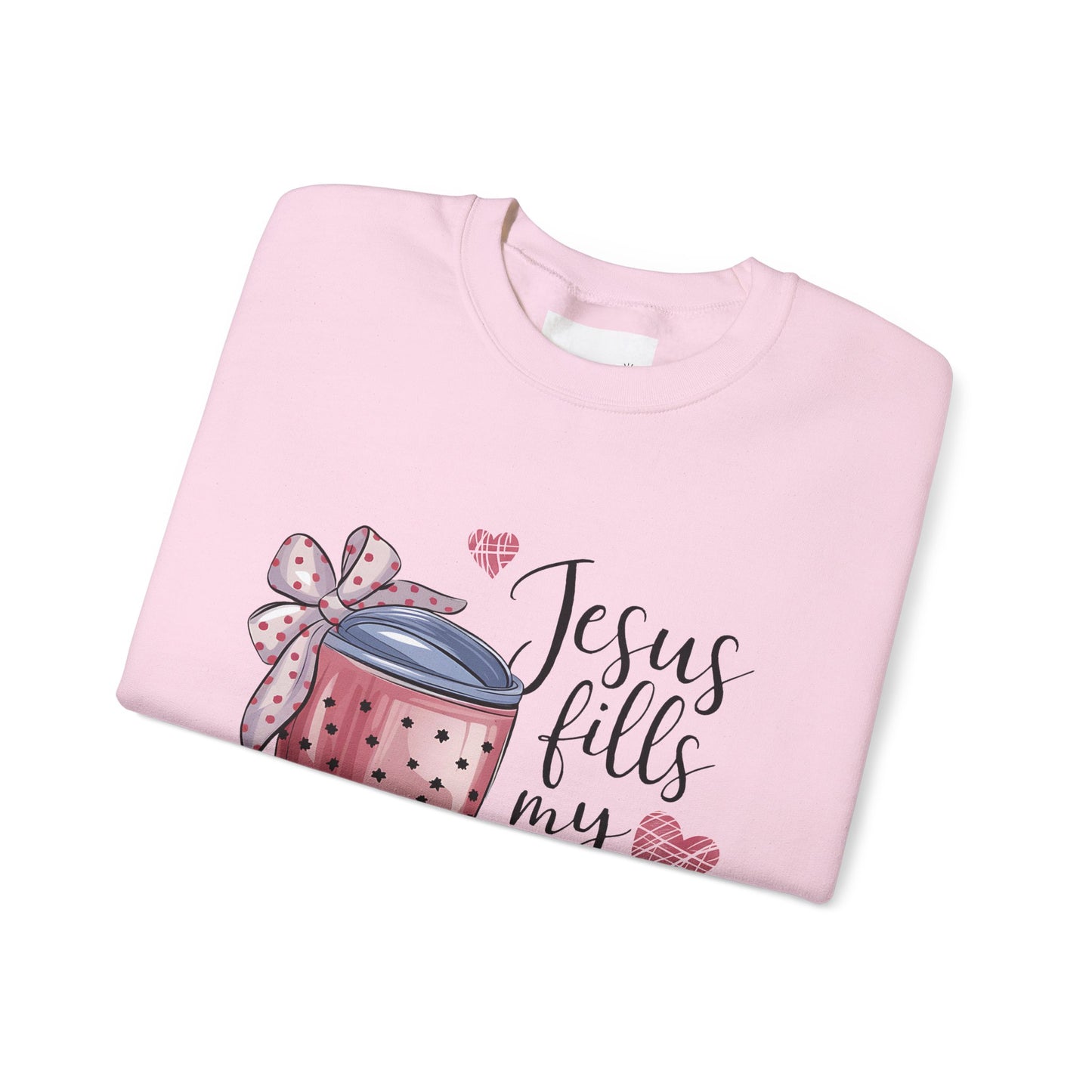 Inspirational Jesus Fills My Cup Sweatshirt, Cozy Christian Apparel, Faith-Based Gift, Religious Sweatshirt, Everyday Comfort