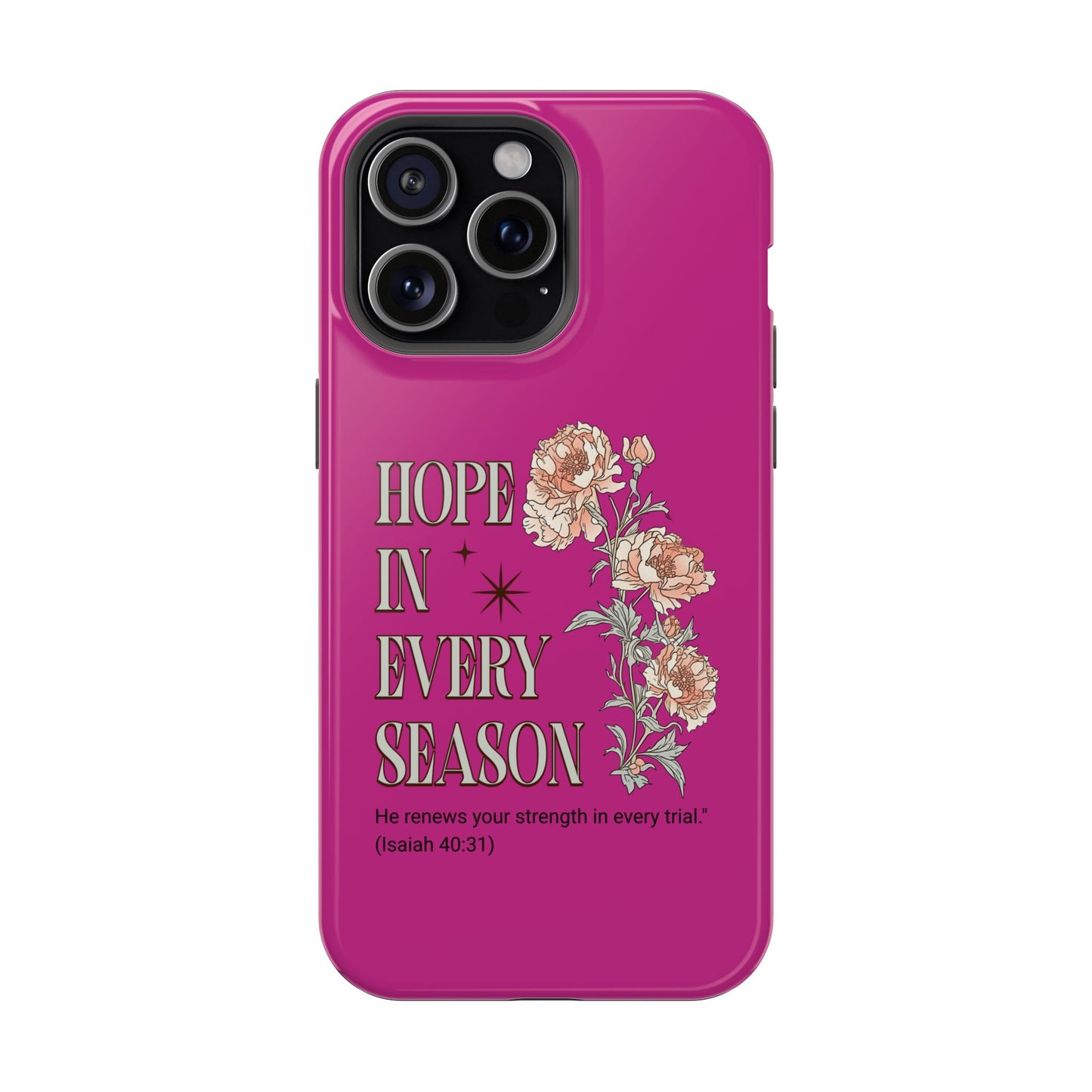 Inspirational Floral Magnetic Tough Case - "Hope in Every Season"