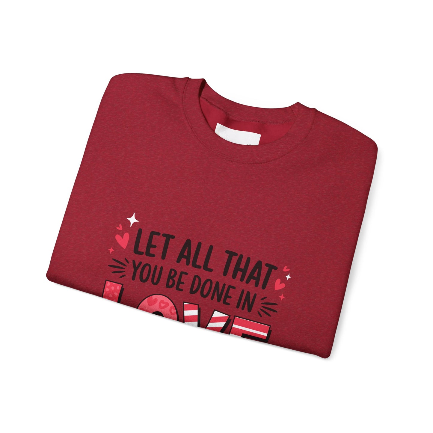 Inspirational Love Sweatshirt, Faith-Based Gift, Cozy Crewneck for Valentines Day, Casual Wear, Motivational Apparel, Christian Hoodie