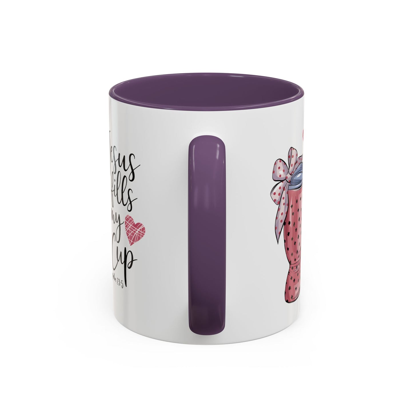 Inspirational Coffee Mug, Stylish Pink Polka Dot Design, Perfect for Christian Gifts, Motivational Drinkware, Home & Office Decor