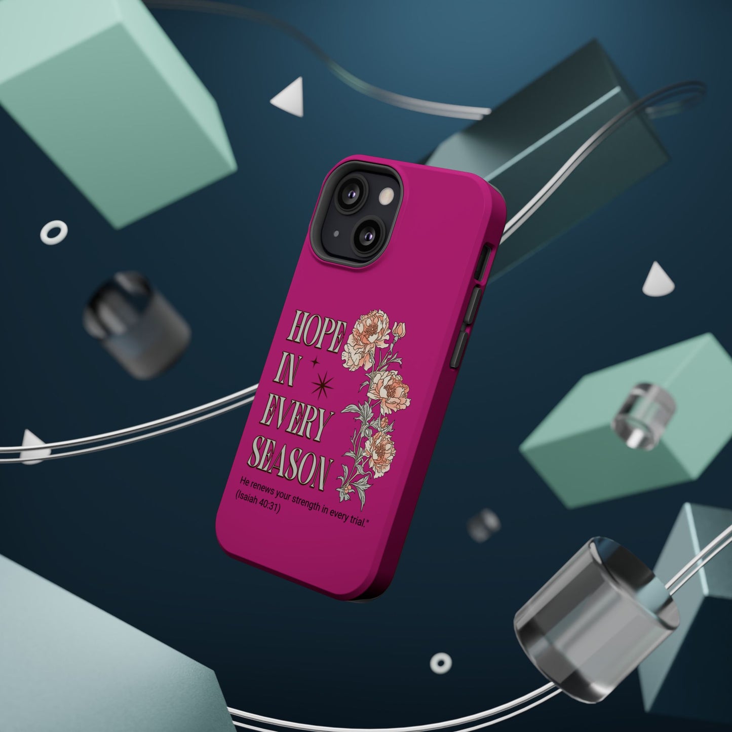 Inspirational Floral Magnetic Tough Case - "Hope in Every Season"
