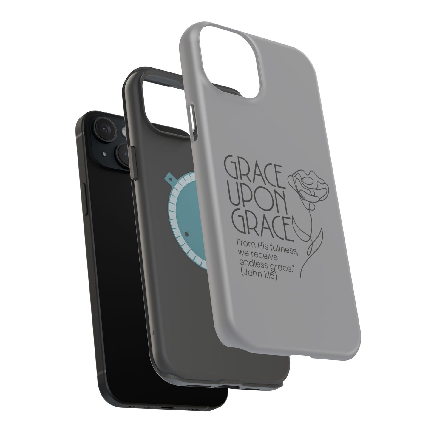 Inspirational Magnetic Phone Case - 'Grace Upon Grace' Design