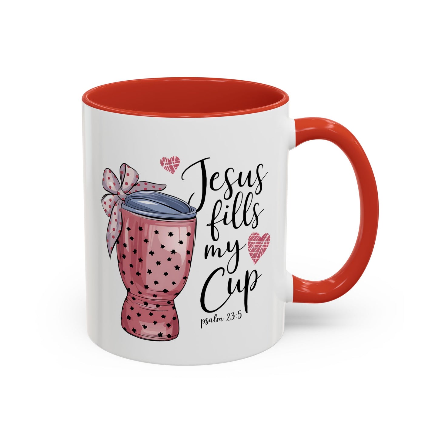 Inspirational Coffee Mug, Stylish Pink Polka Dot Design, Perfect for Christian Gifts, Motivational Drinkware, Home & Office Decor